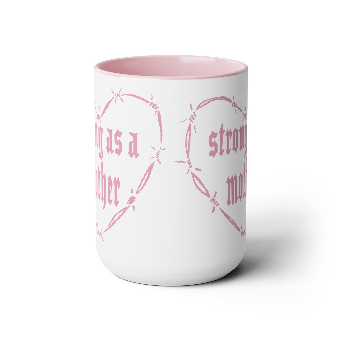STRONG HEART Two-Tone Coffee Mugs, 15oz