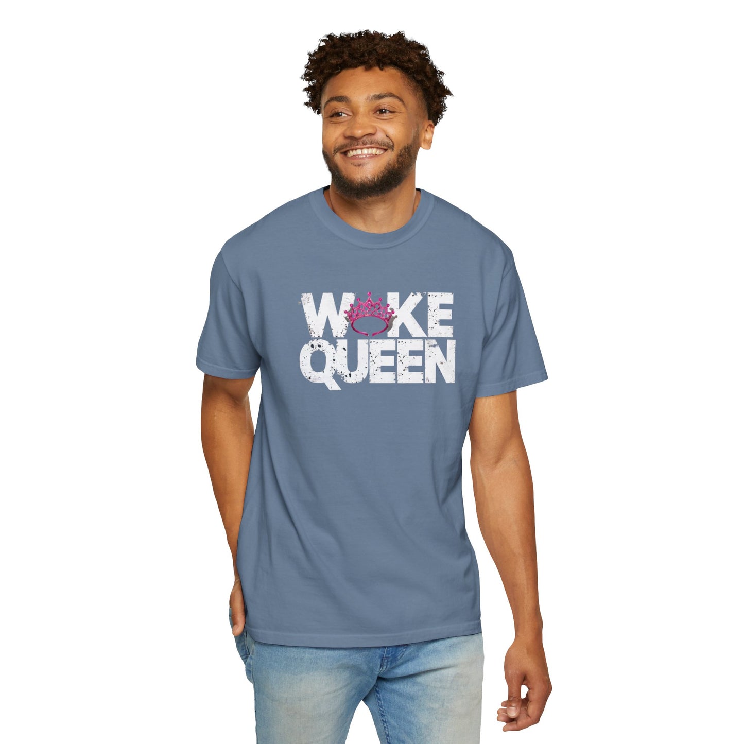 Unisex WOKE QUEEN Tiara Style Garment-Dyed T-shirt