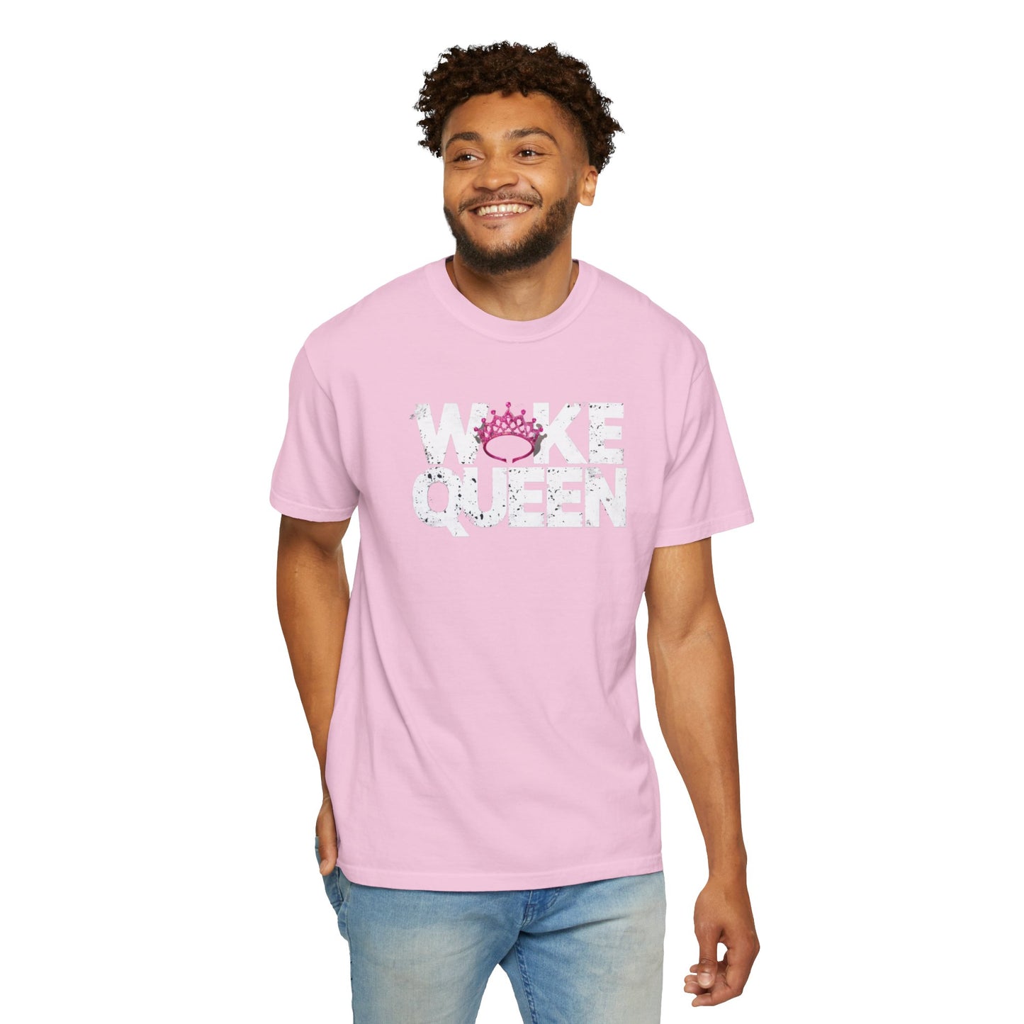 Unisex WOKE QUEEN Tiara Style Garment-Dyed T-shirt