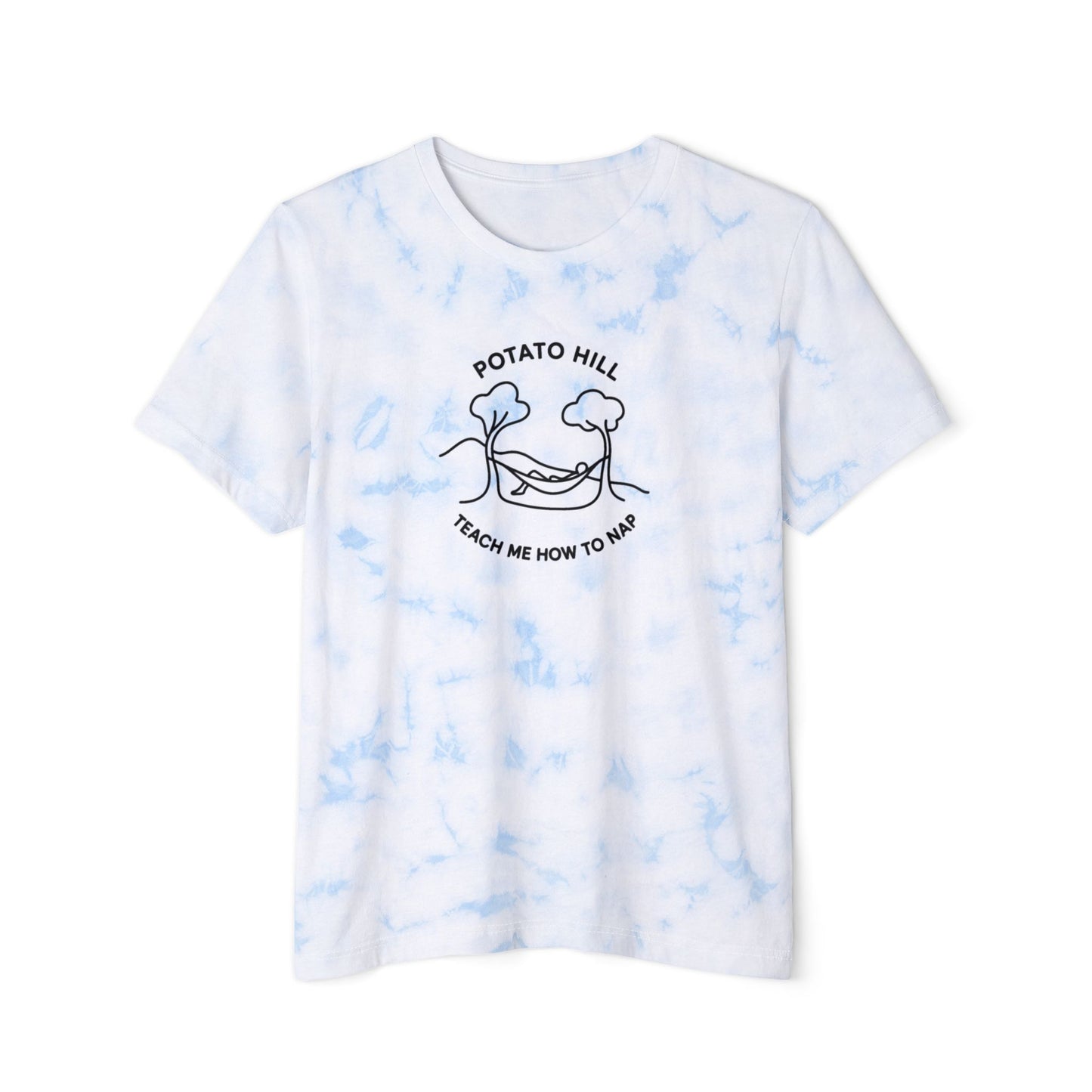 Potato Hill Tie-Dyed Unisex T-Shirt, Casual Fashion Tee, Unique Summer Top, Music Festival Shirt, Gift for Friends