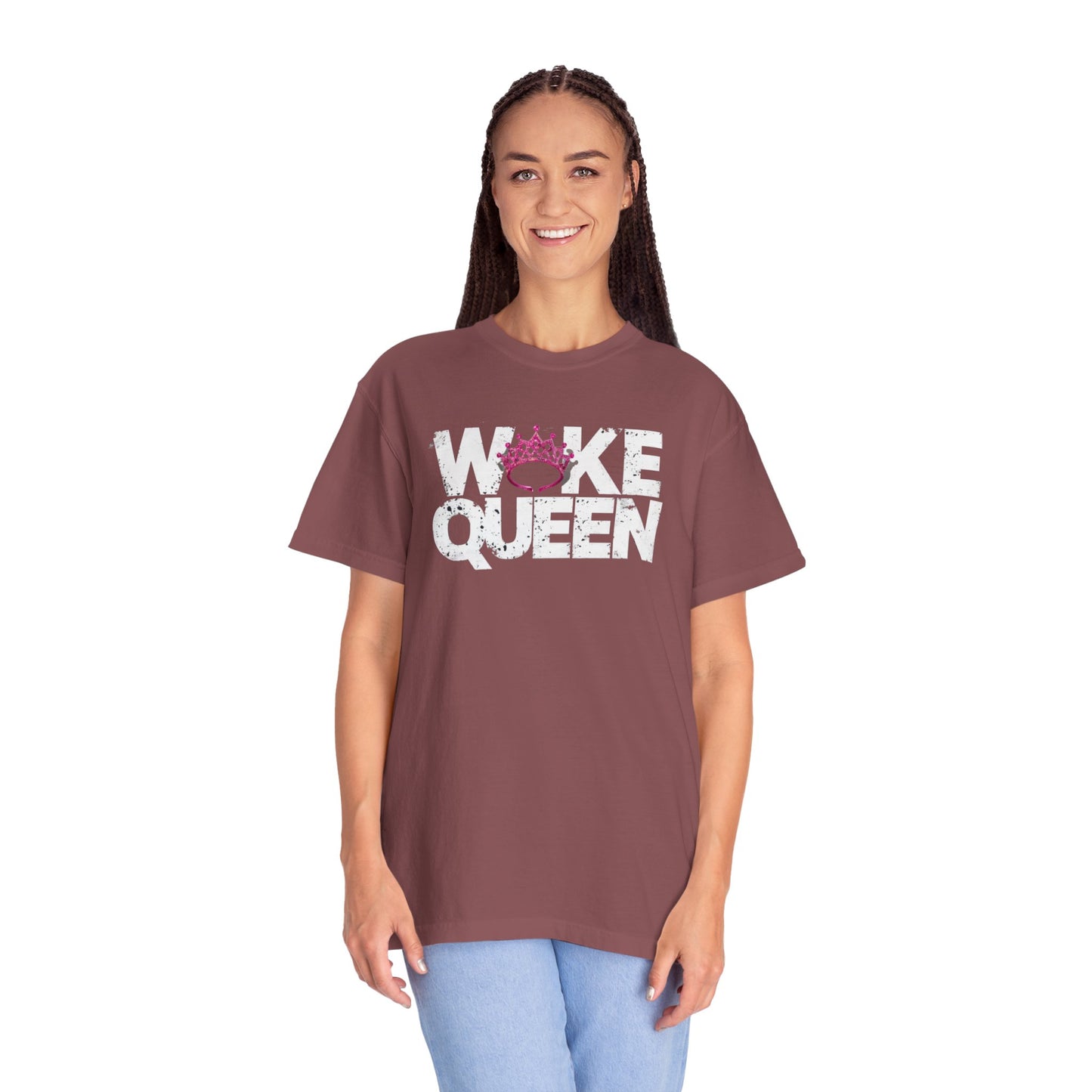 Unisex WOKE QUEEN Tiara Style Garment-Dyed T-shirt