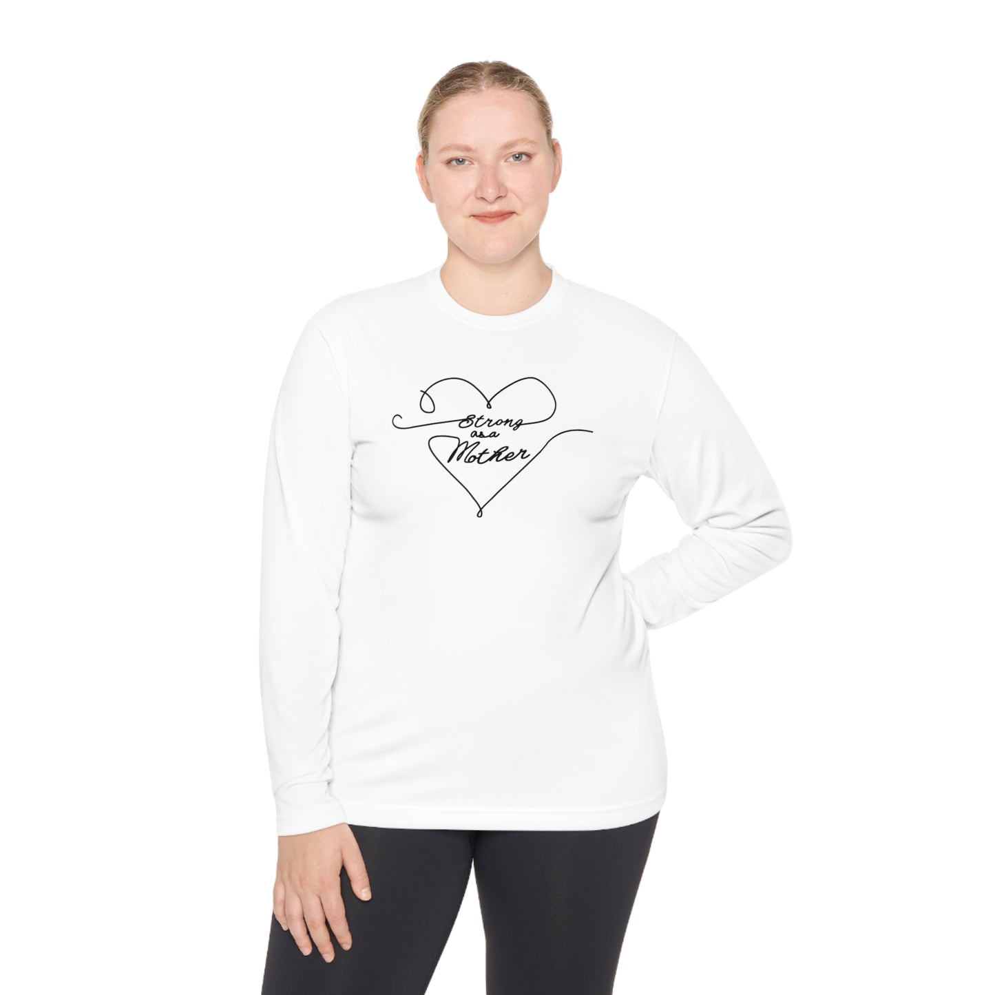 Unisex Strong as a Mother Lightweight Performance Fabric Long Sleeve Tee - Love Lines