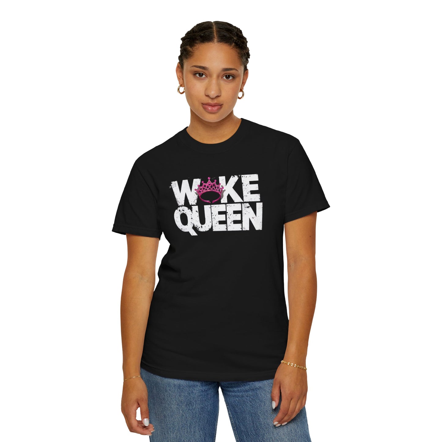Unisex WOKE QUEEN Tiara Style Garment-Dyed T-shirt