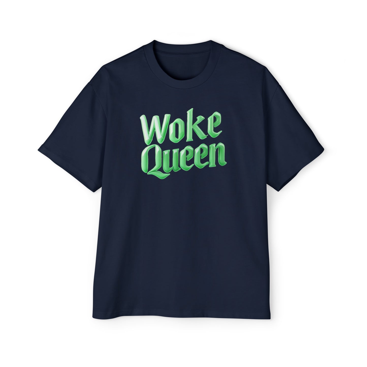 Men's Heavy Oversized Woke Queen Green Tee