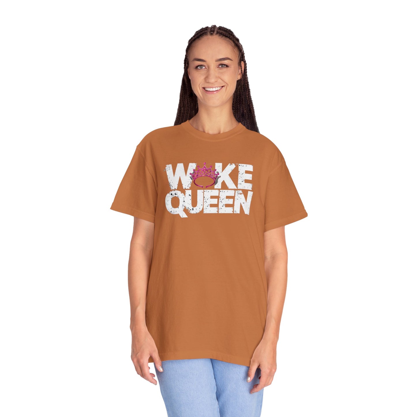 Unisex WOKE QUEEN Tiara Style Garment-Dyed T-shirt