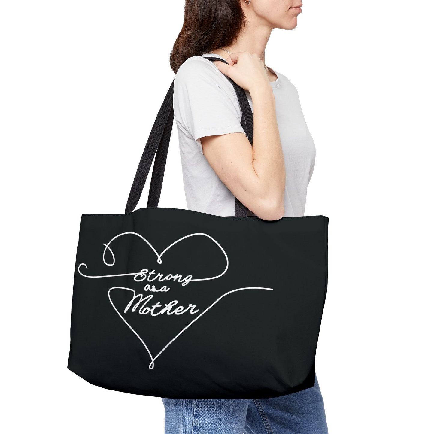 Strong as a Mother Weekender Tote Bag - Black Love Lines