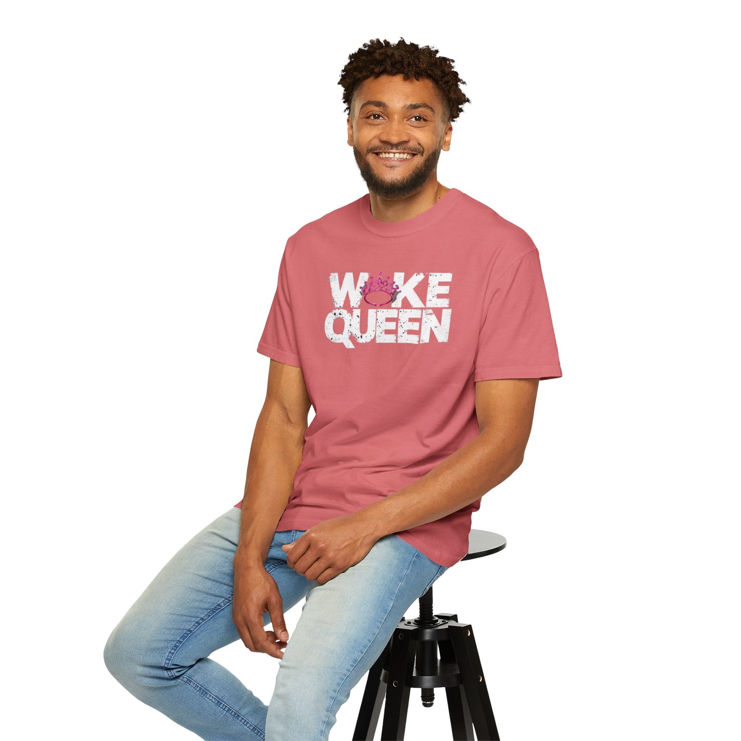 Unisex WOKE QUEEN Tiara Style Garment-Dyed T-shirt