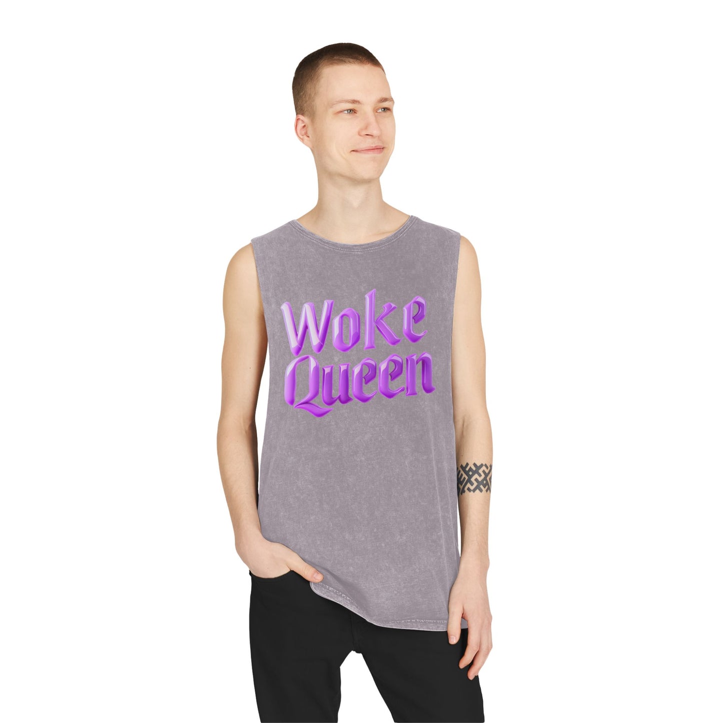 Unisex Woke Queen Stonewash Tank Top