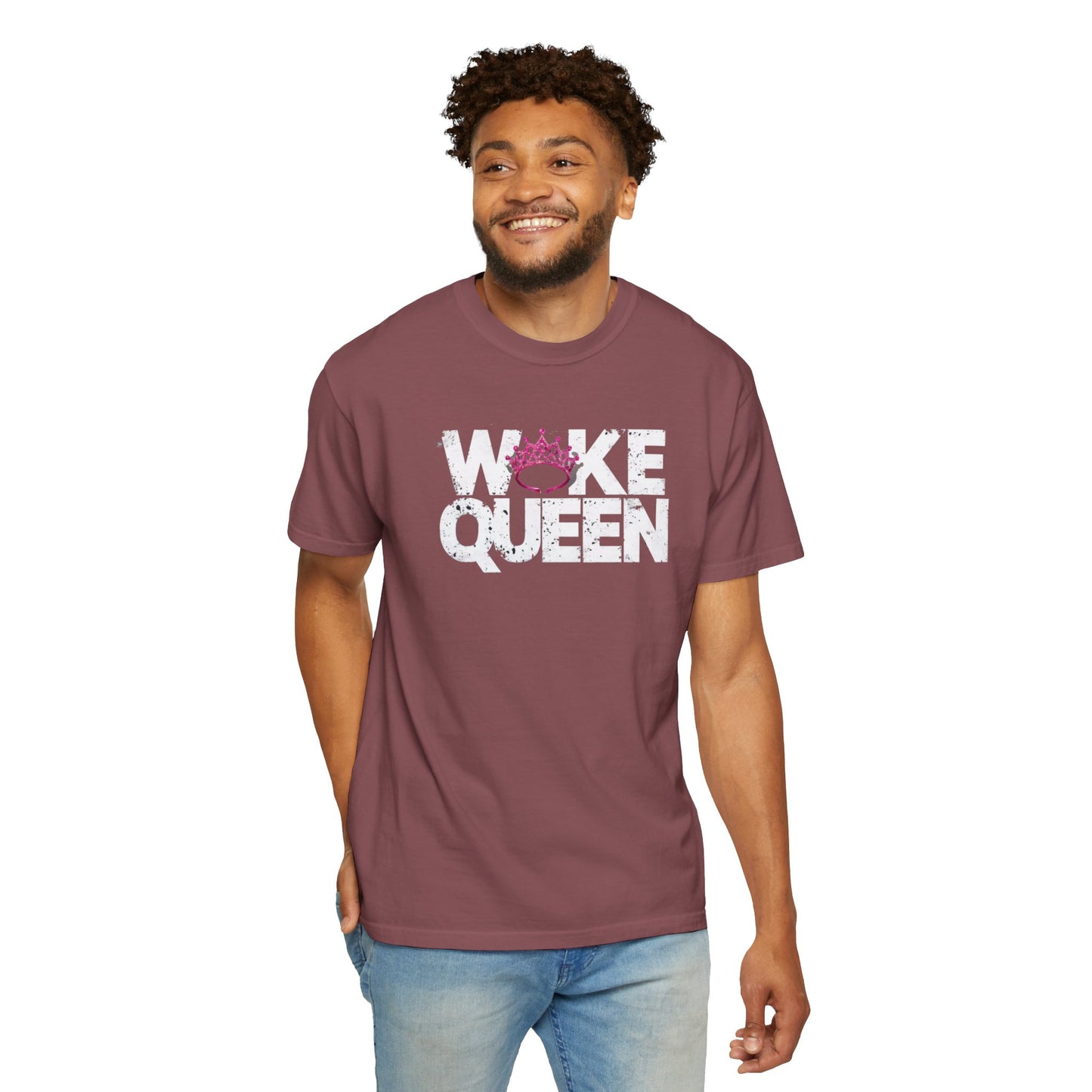 Unisex WOKE QUEEN Tiara Style Garment-Dyed T-shirt