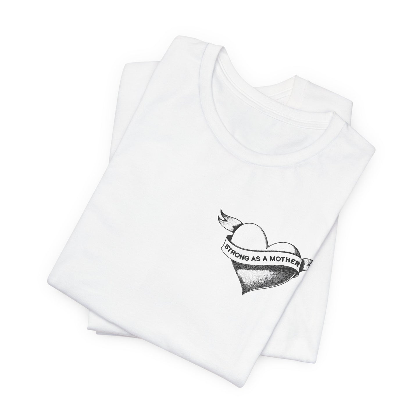 Unisex Strong as a Mother Rockabilly Heart Jersey Short Sleeve Tee