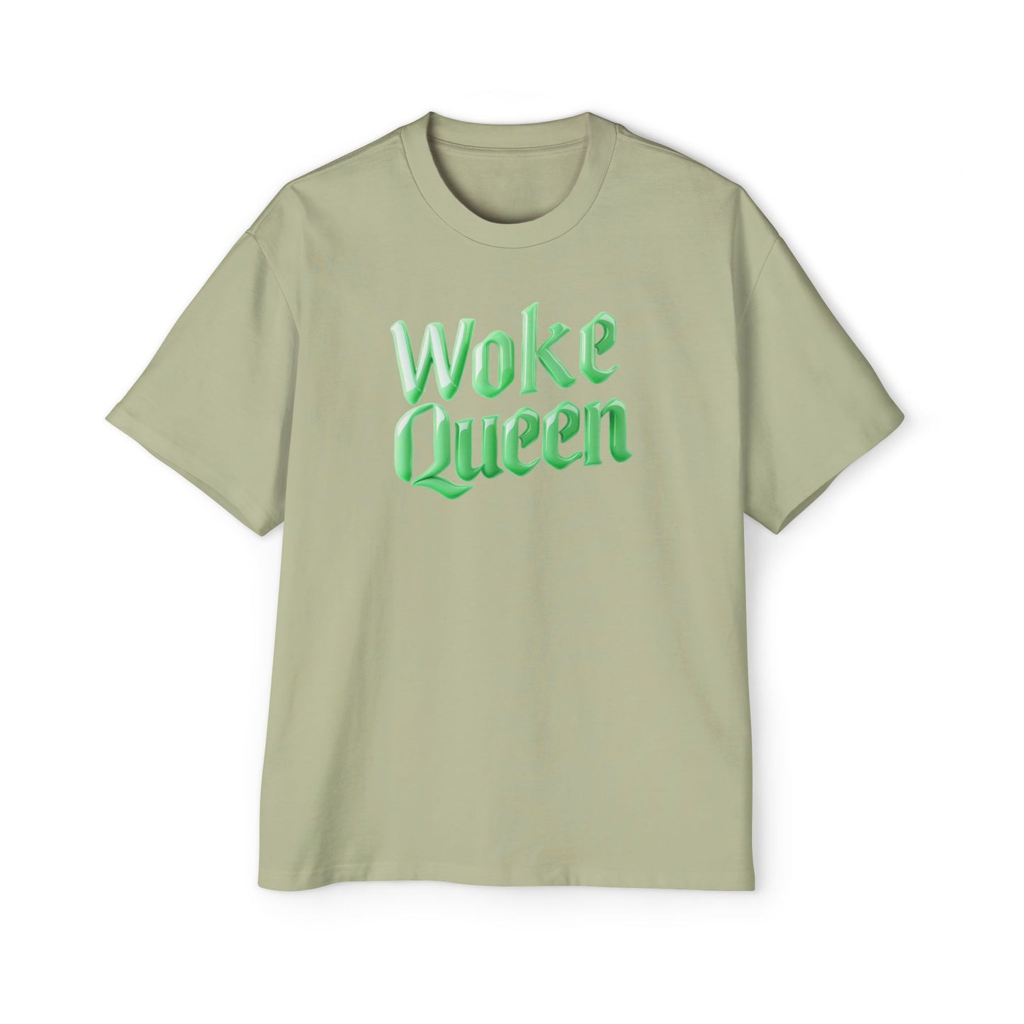 Unisex Heavy Oversized Woke Queen Green Tee