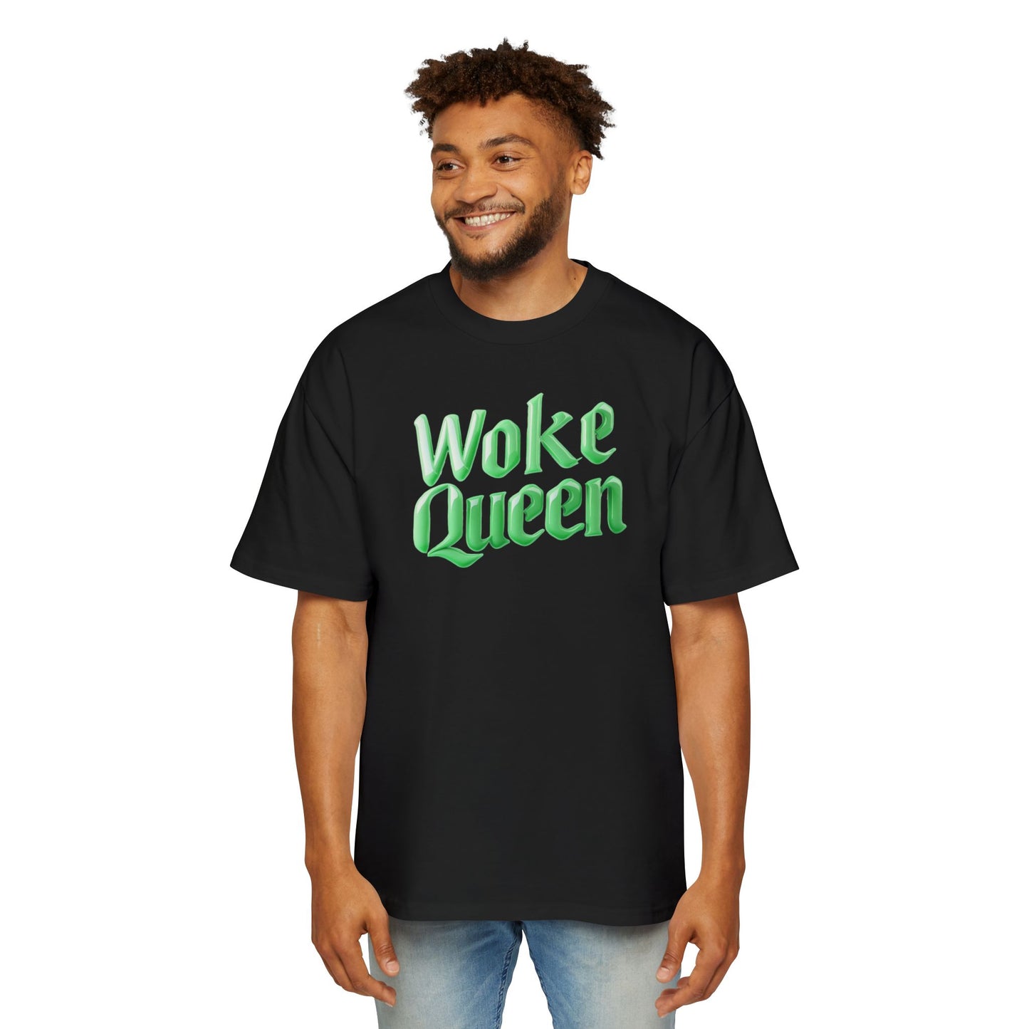 Unisex Heavy Oversized Woke Queen Green Tee