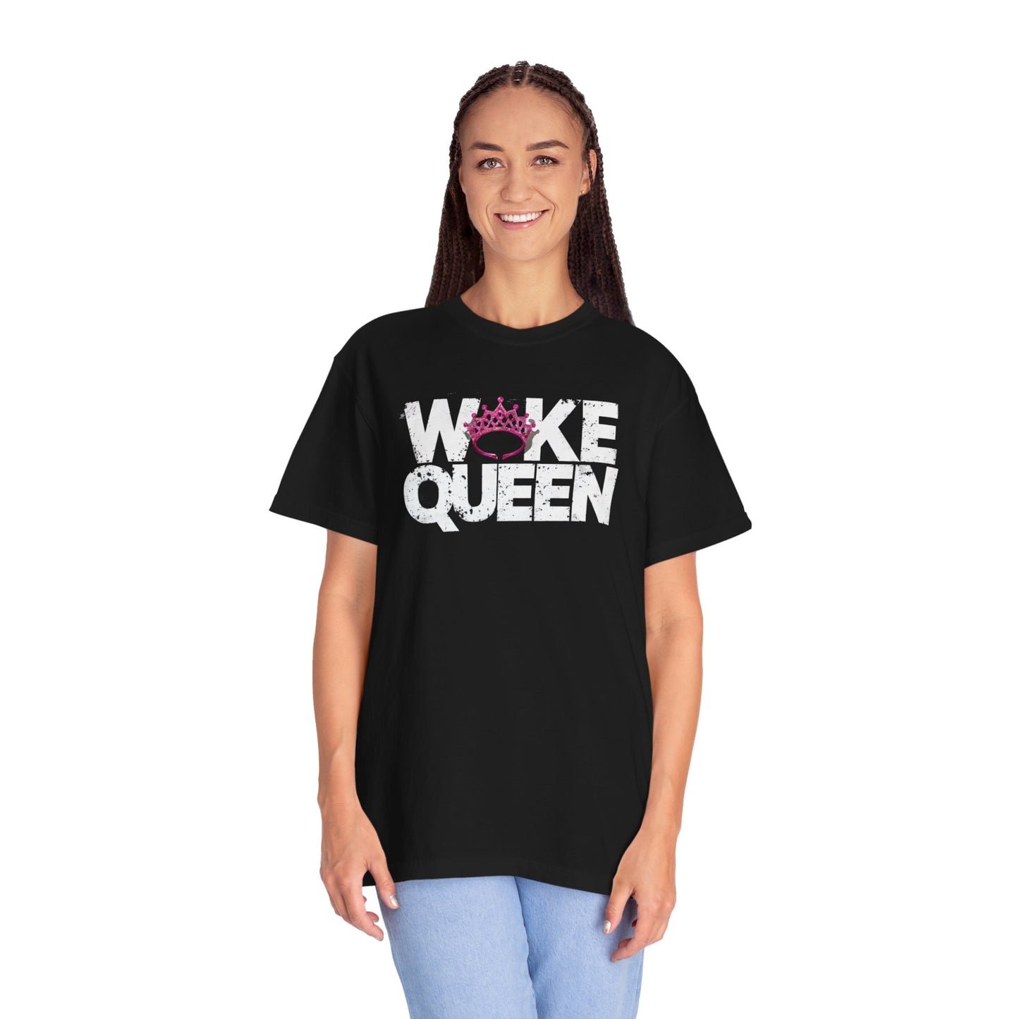 Unisex WOKE QUEEN Tiara Style Garment-Dyed T-shirt