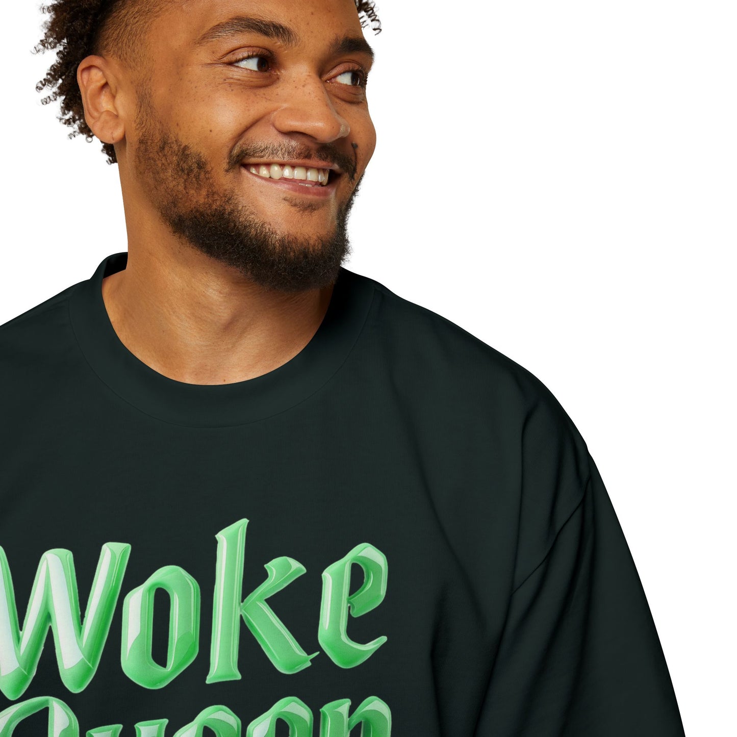 Unisex Heavy Oversized Woke Queen Green Tee