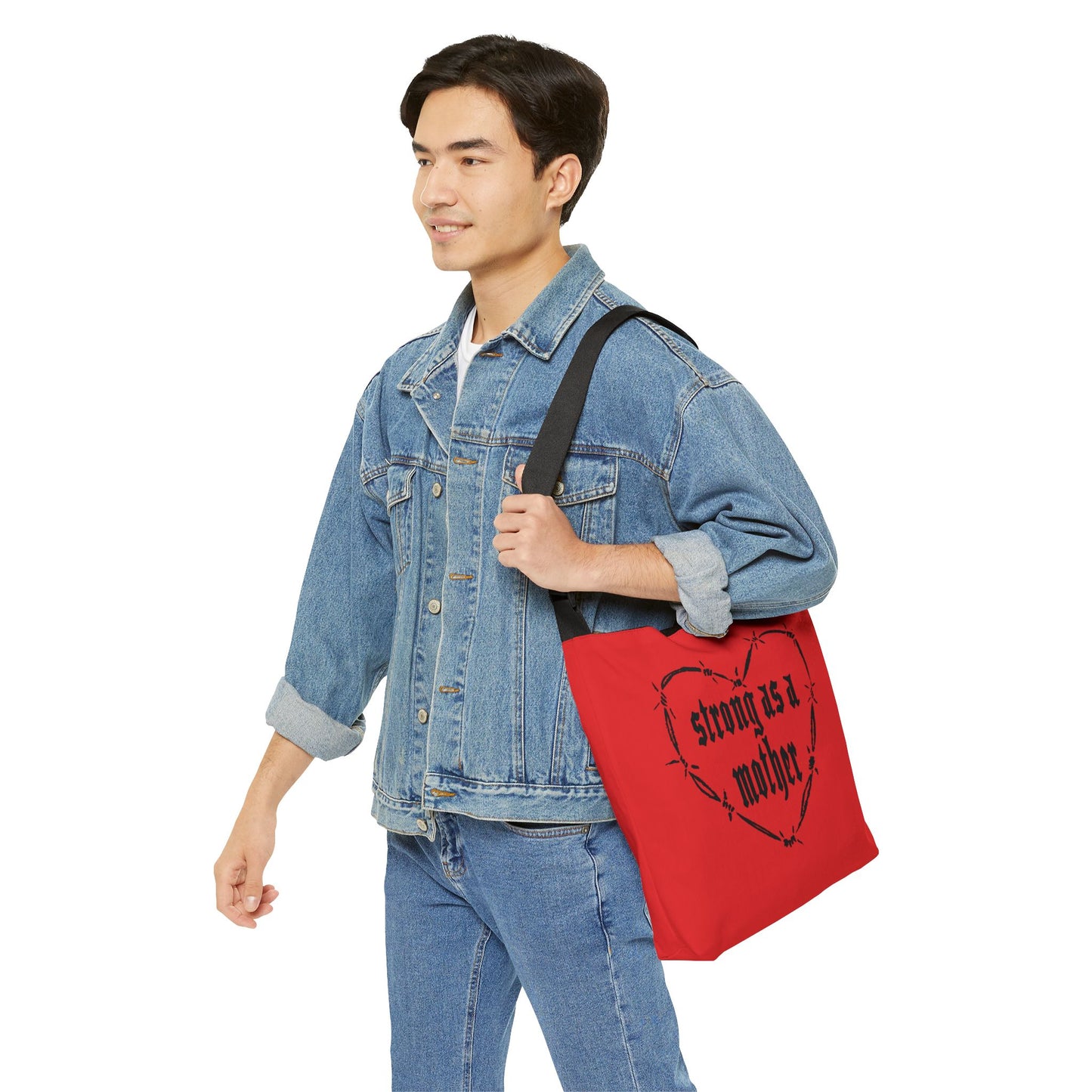 Strong as a Mother Adjustable Tote Bag - Red