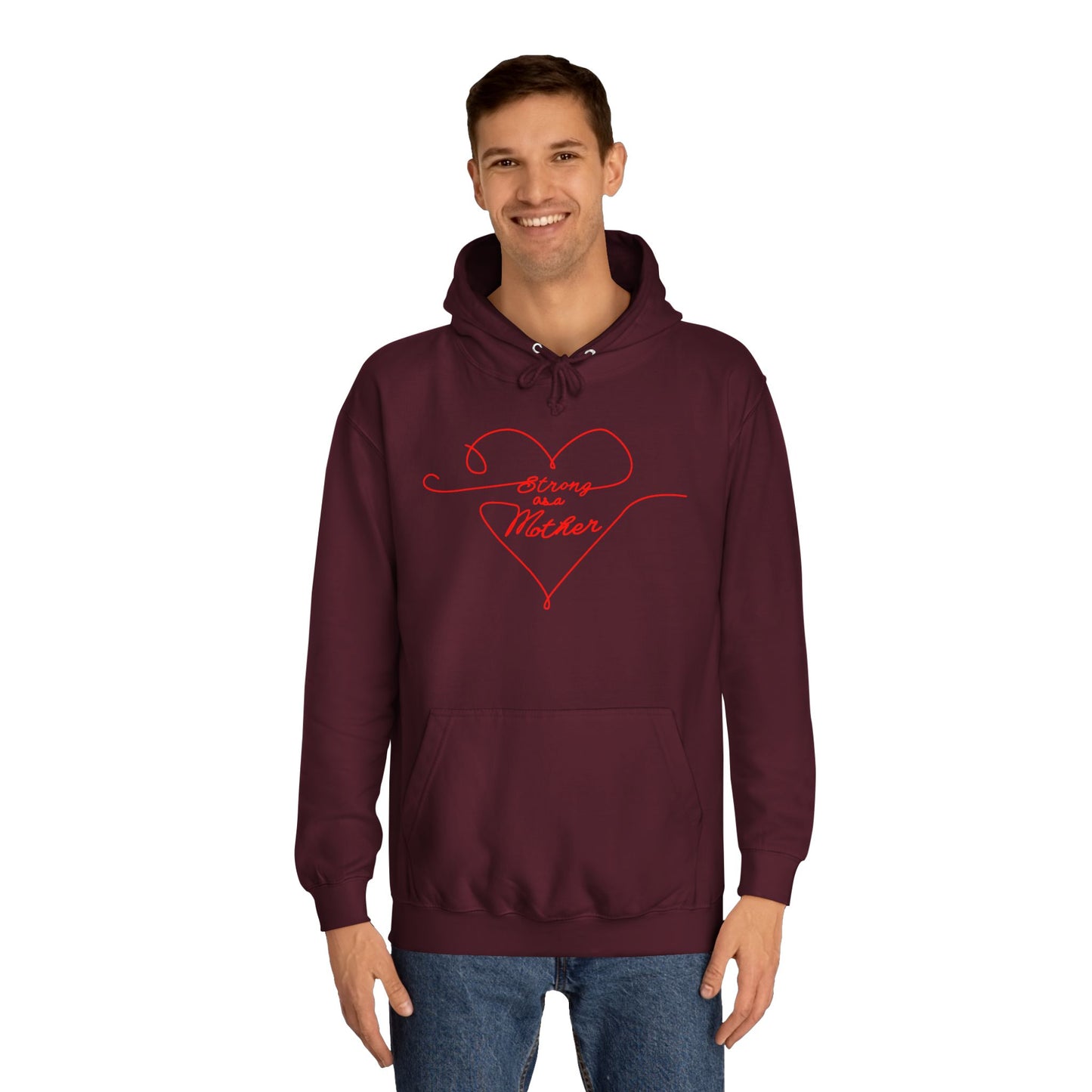 Unisex Strong as a Mother Love Lines Motherhoodie