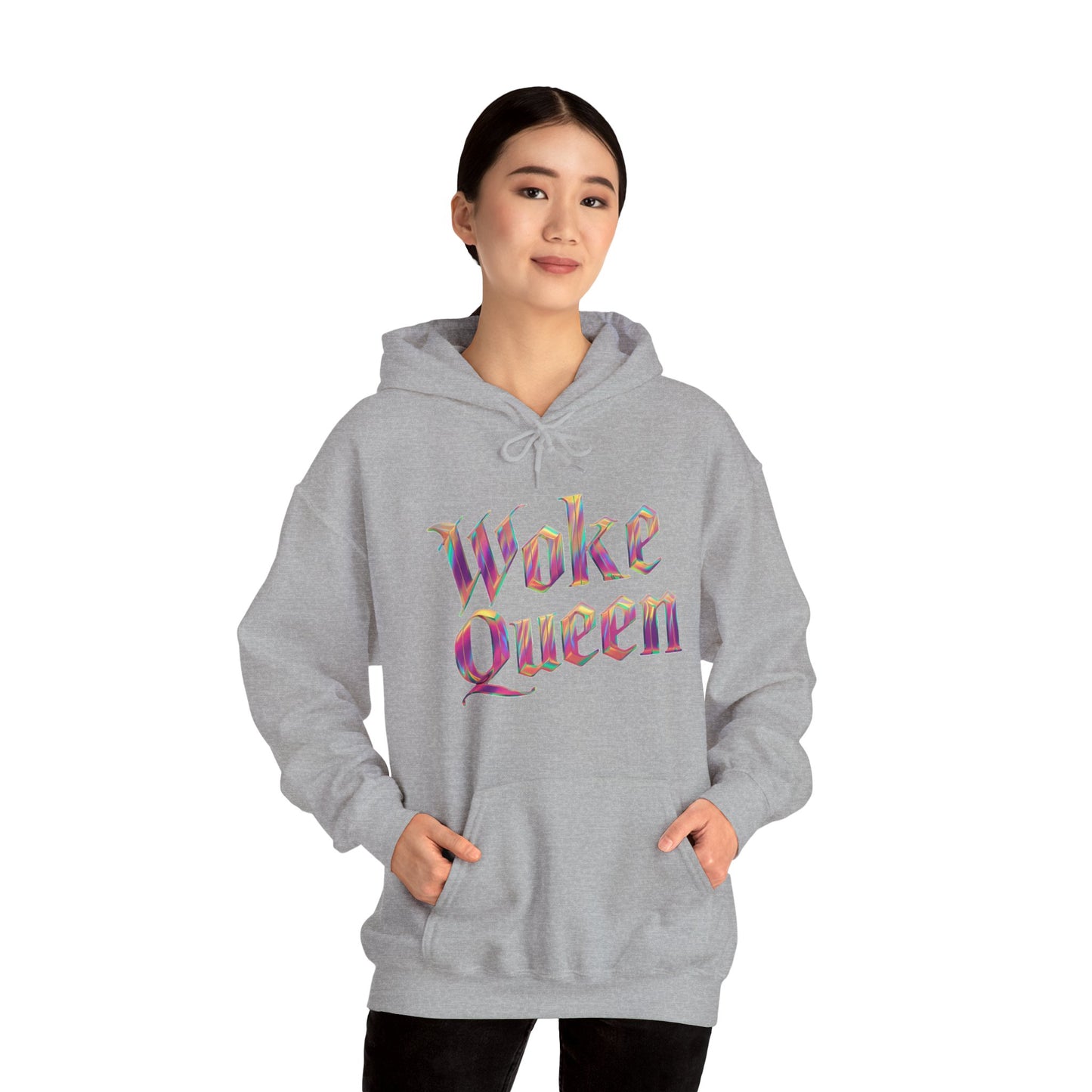 Unisex Woke Queen Gothic Iridescence Hooded Sweatshirt