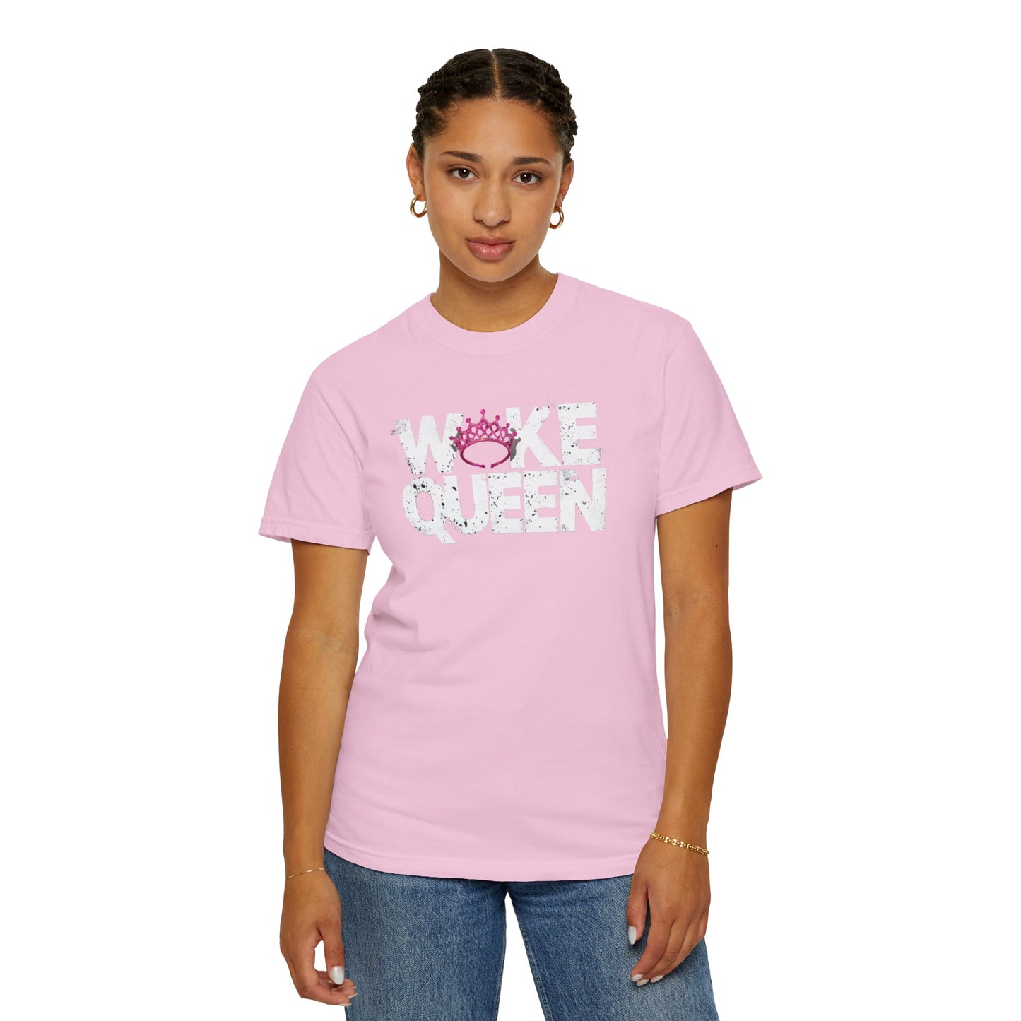 Unisex WOKE QUEEN Tiara Style Garment-Dyed T-shirt