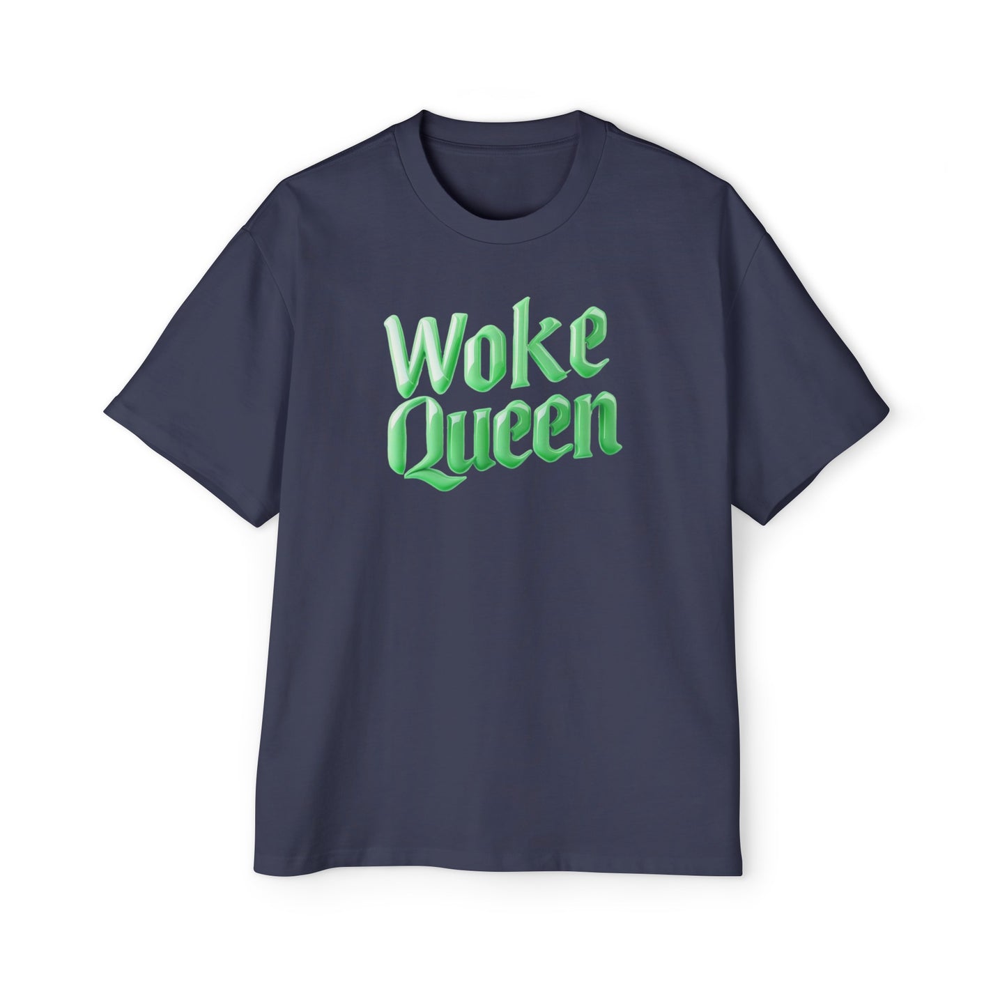 Men's Heavy Oversized Woke Queen Green Tee