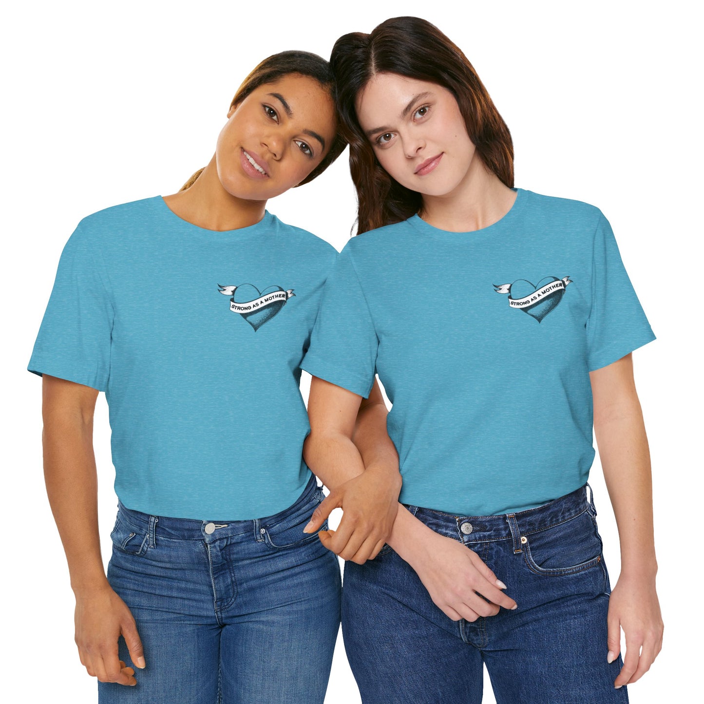 Unisex Strong as a Mother Rockabilly Heart Jersey Short Sleeve Tee