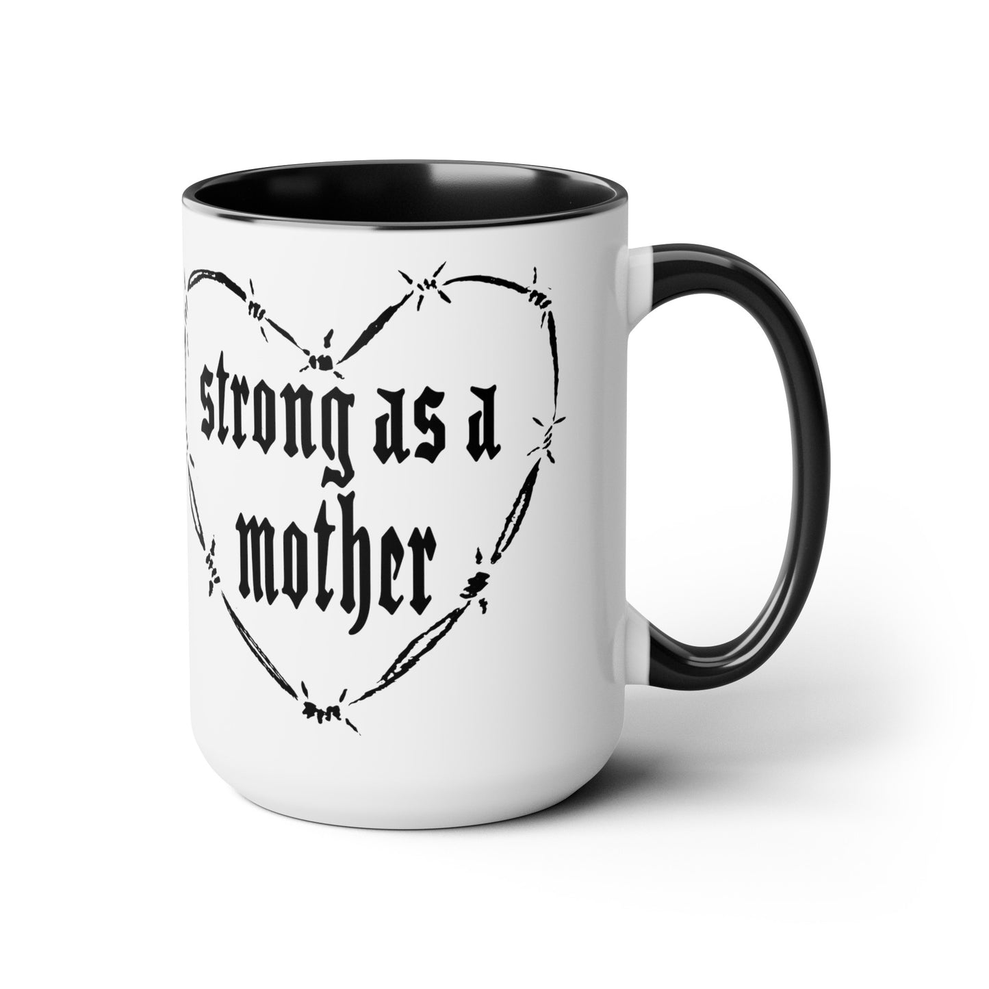 STRONG HEART Two-Tone Coffee Mugs, 15oz