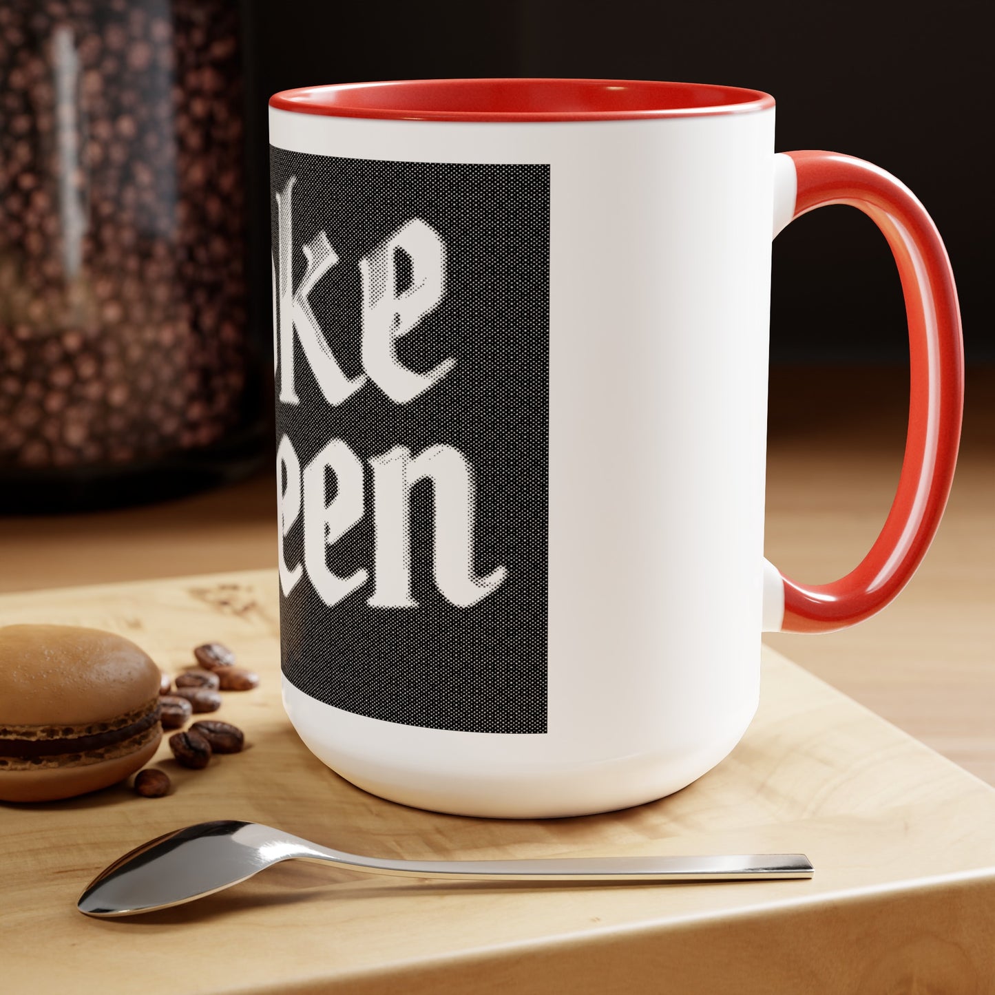 Woke Queen Two-Tone Coffee Mugs, 15oz