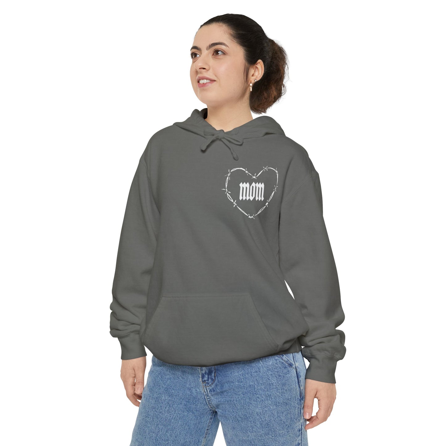 I Heart Mom Unisex Garment-Dyed MotherHoodie