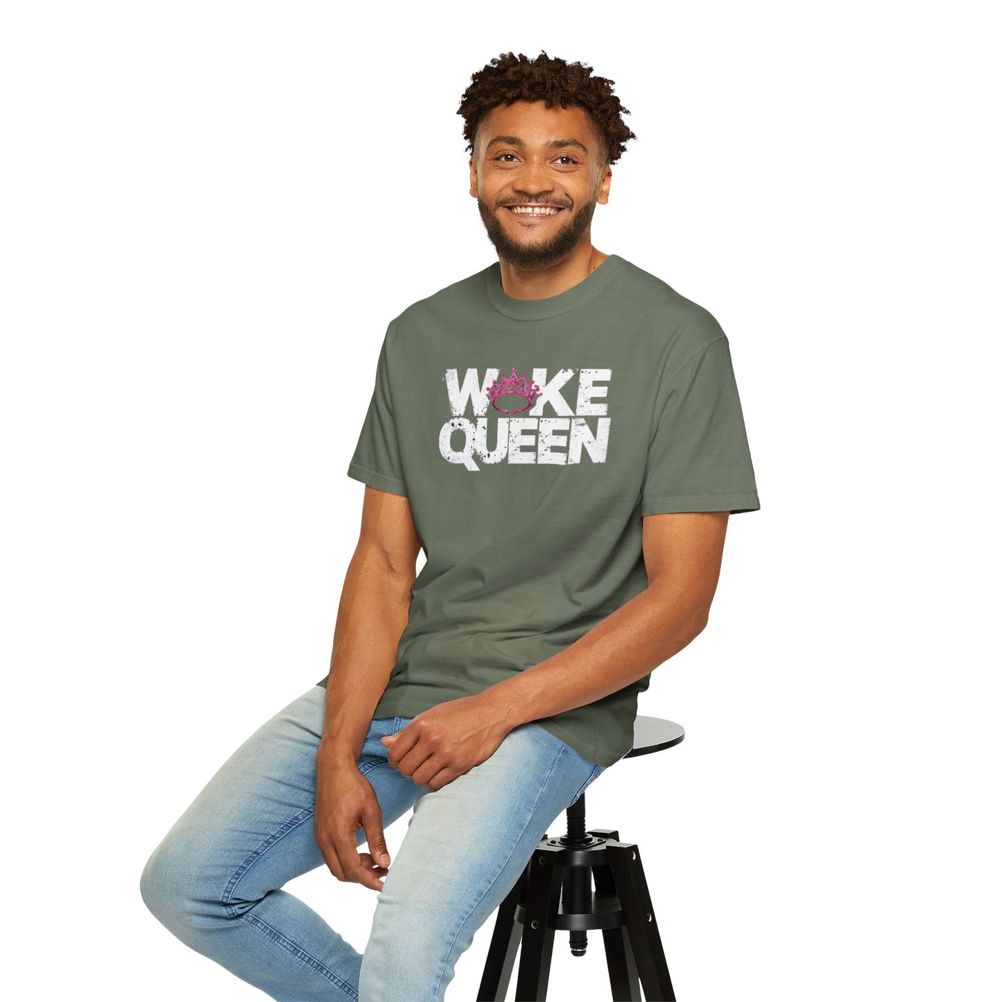 Unisex WOKE QUEEN Tiara Style Garment-Dyed T-shirt