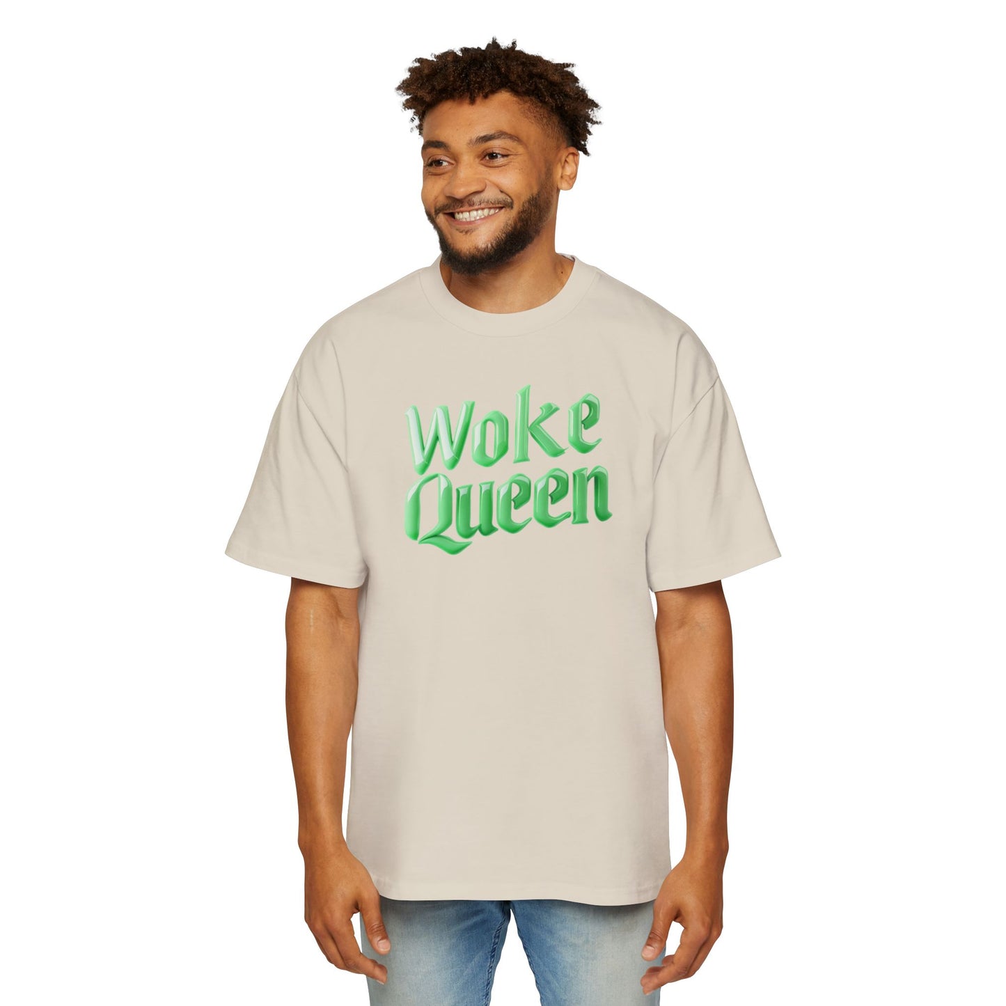 Unisex Heavy Oversized Woke Queen Green Tee