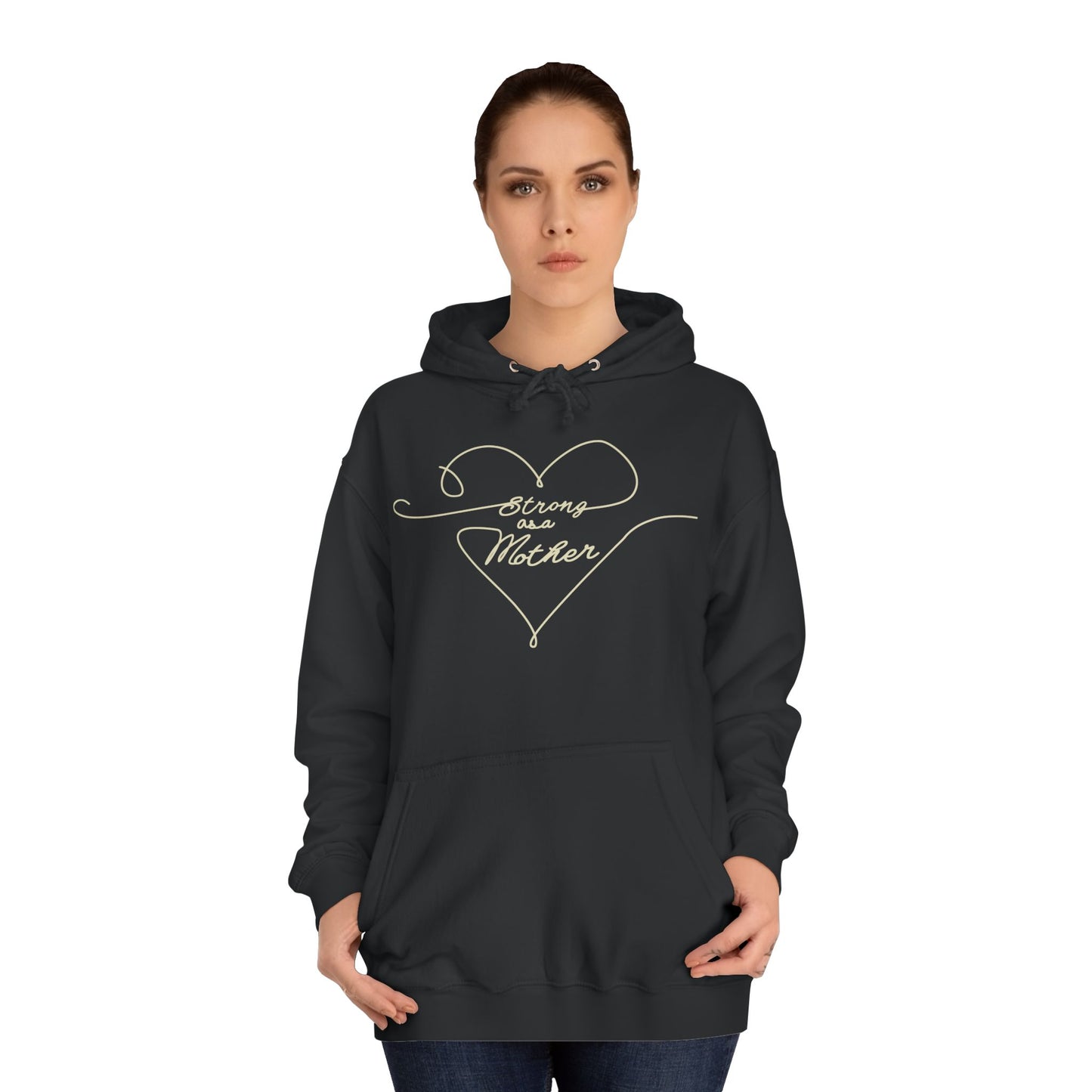 Unisex Strong as a Mother Love Lines Motherhoodie
