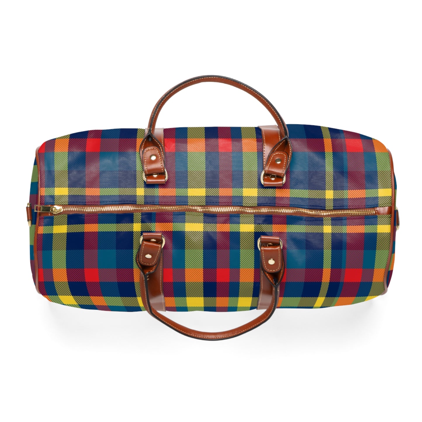 Primary Plaid Travel Bag
