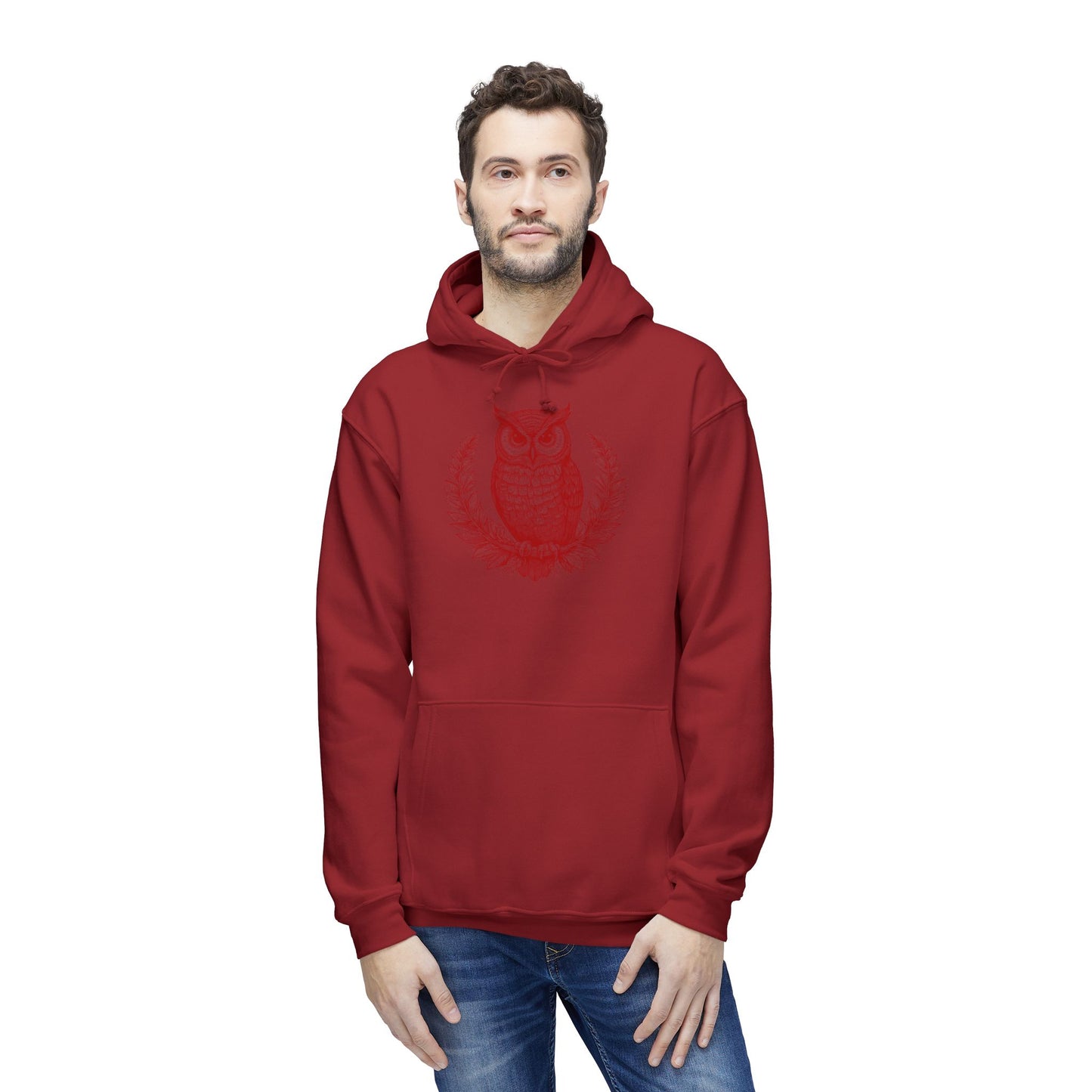 Owl Design Unisex Hooded Sweatshirt - Cozy & Stylish Gift for Nature Lovers