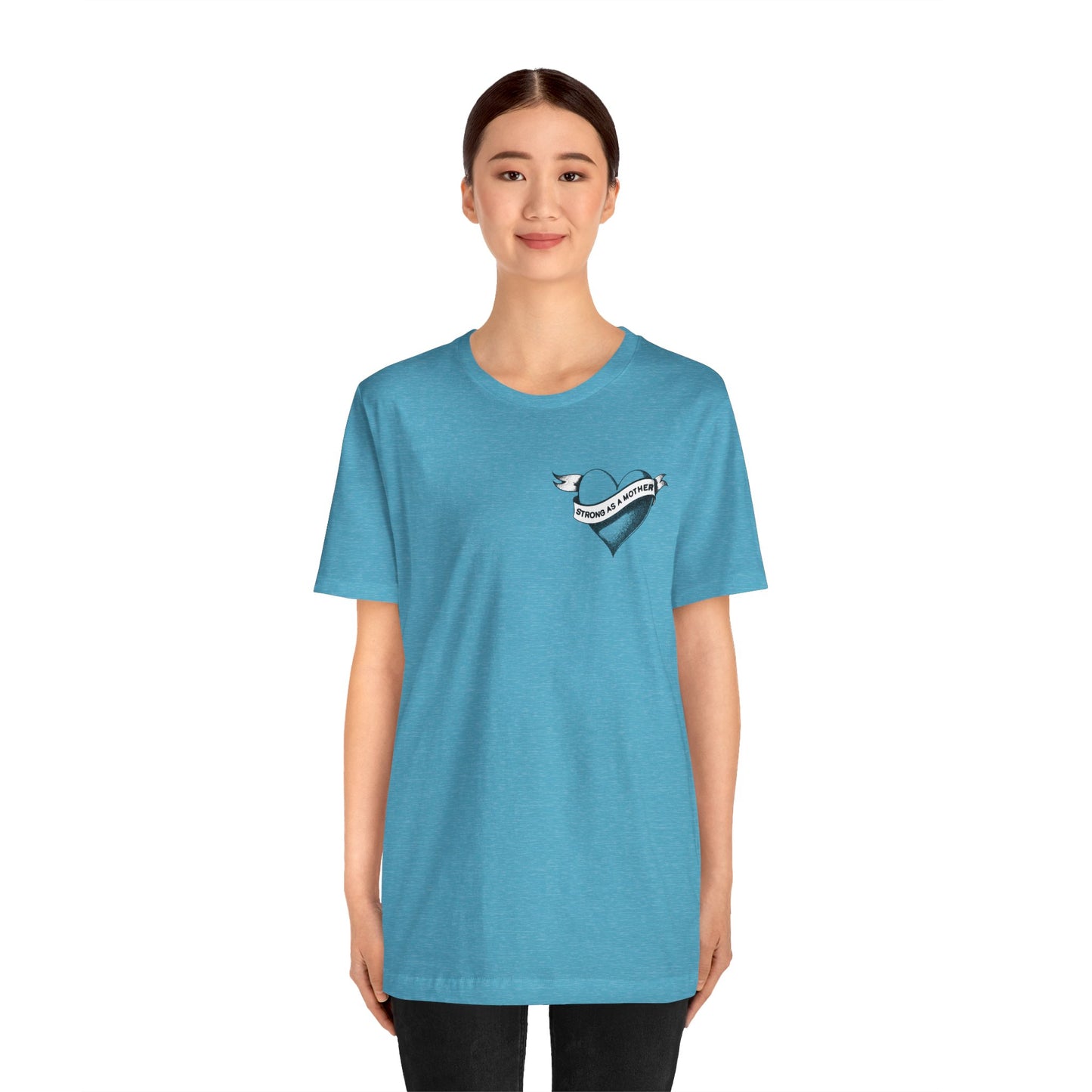 Unisex Strong as a Mother Rockabilly Heart Jersey Short Sleeve Tee