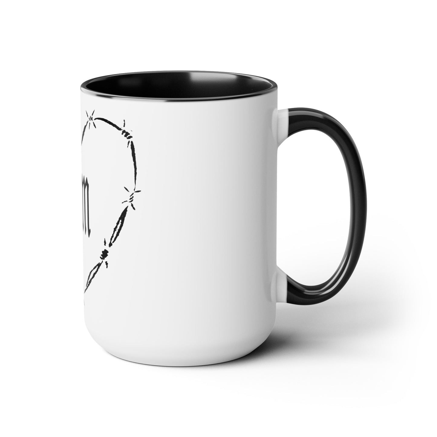 I HEART MOM Two-Tone Coffee Mugs, 15oz