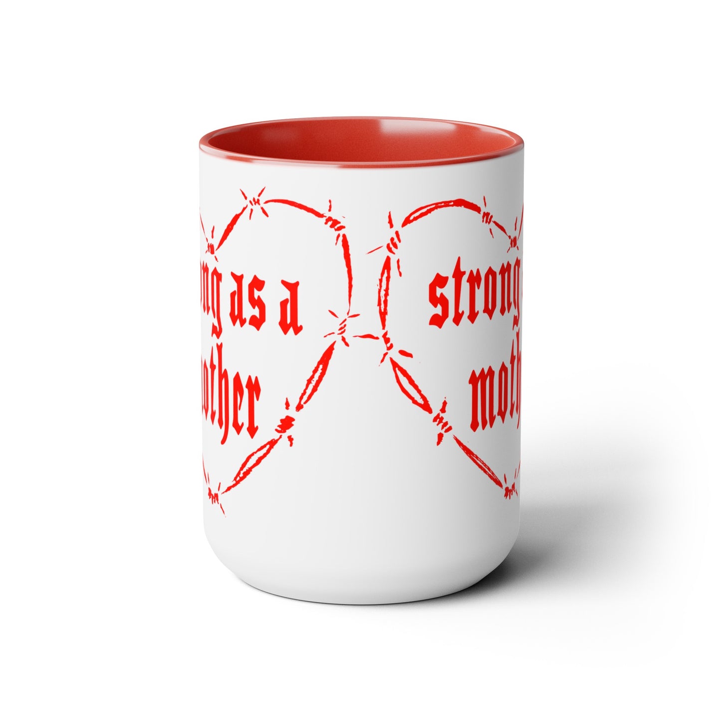 STRONG HEART Two-Tone Coffee Mugs, 15oz