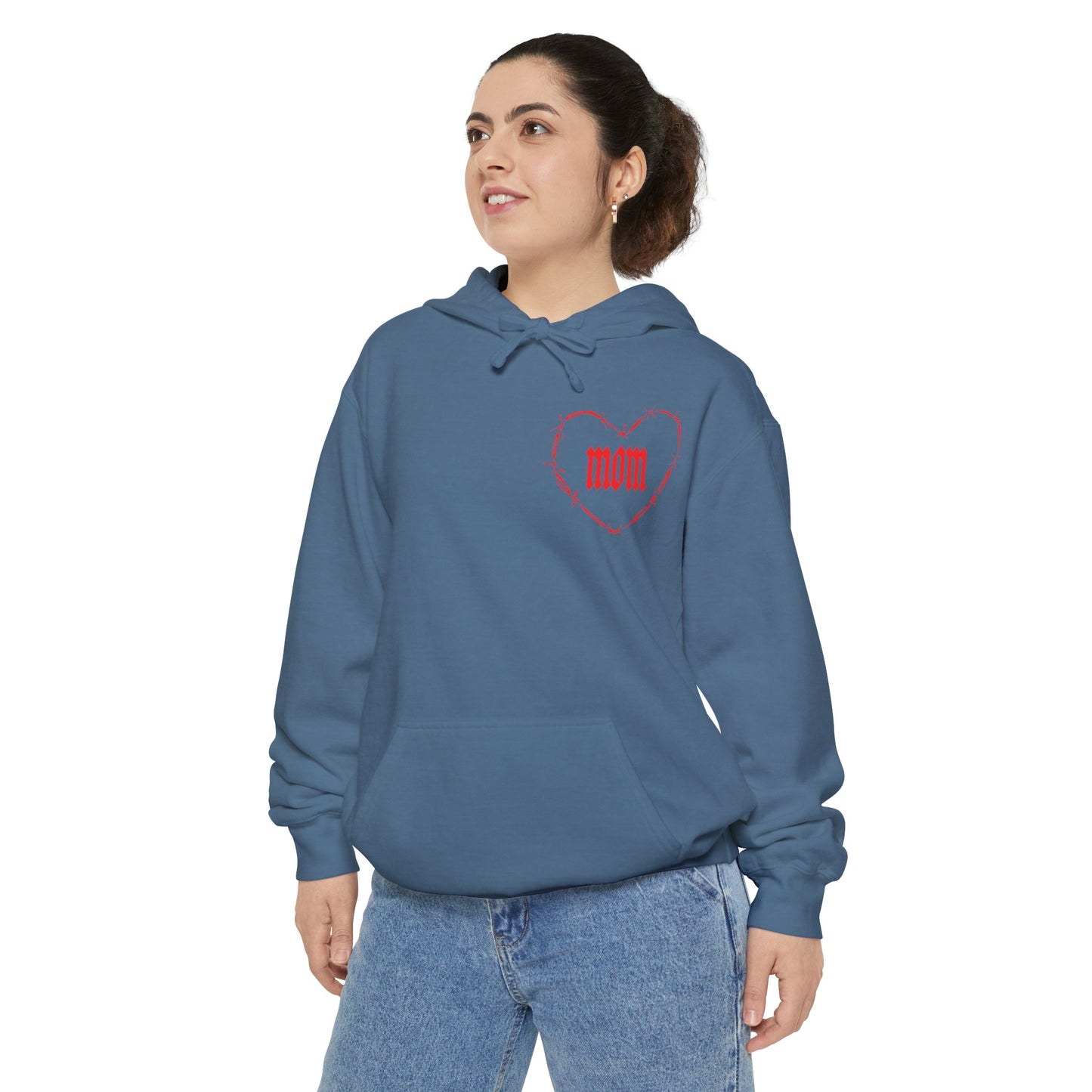 I Heart Mom Unisex Garment-Dyed MotherHoodie