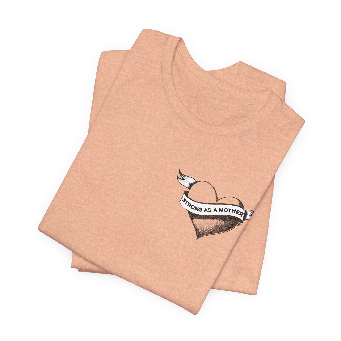 Unisex Strong as a Mother Rockabilly Heart Jersey Short Sleeve Tee