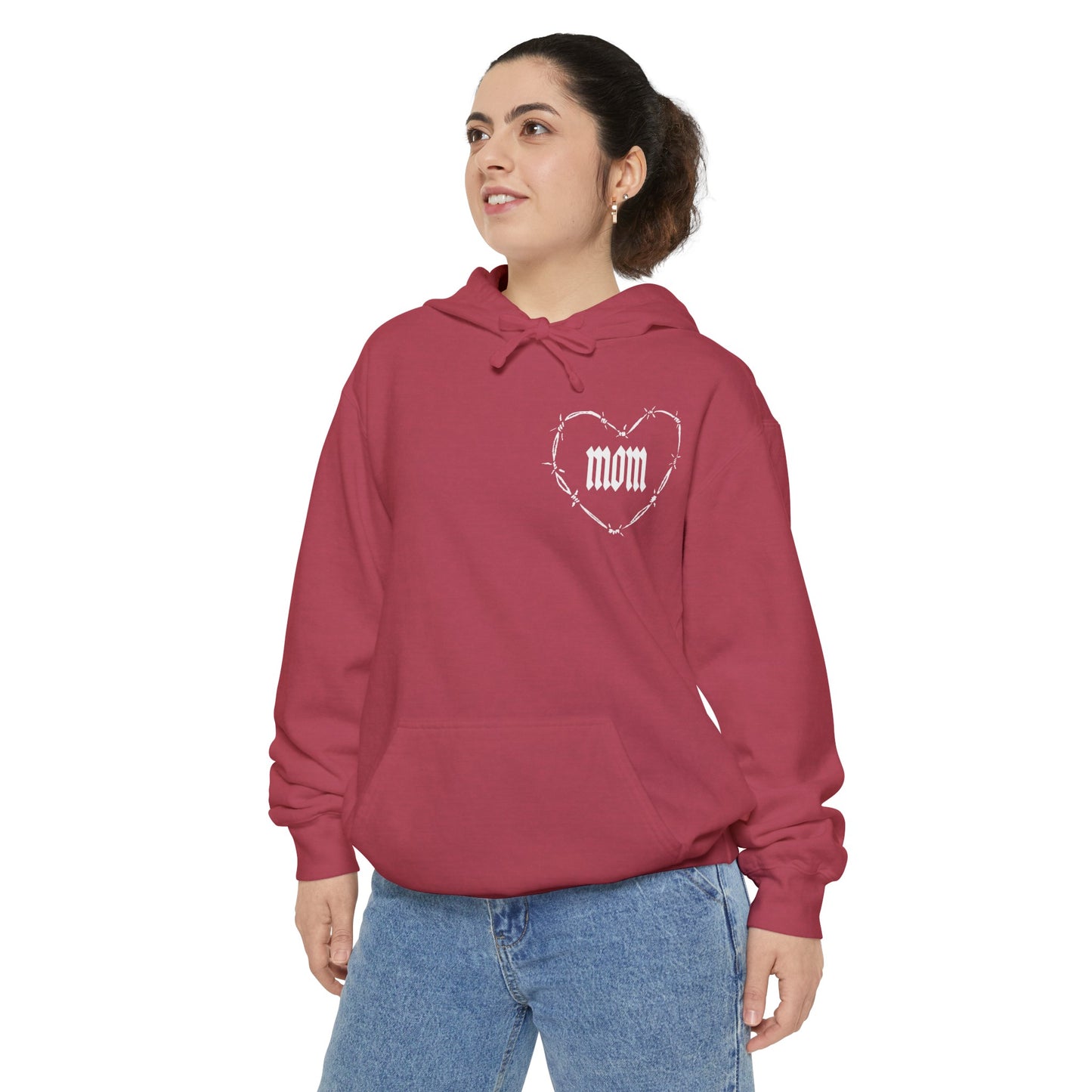 I Heart Mom Unisex Garment-Dyed MotherHoodie
