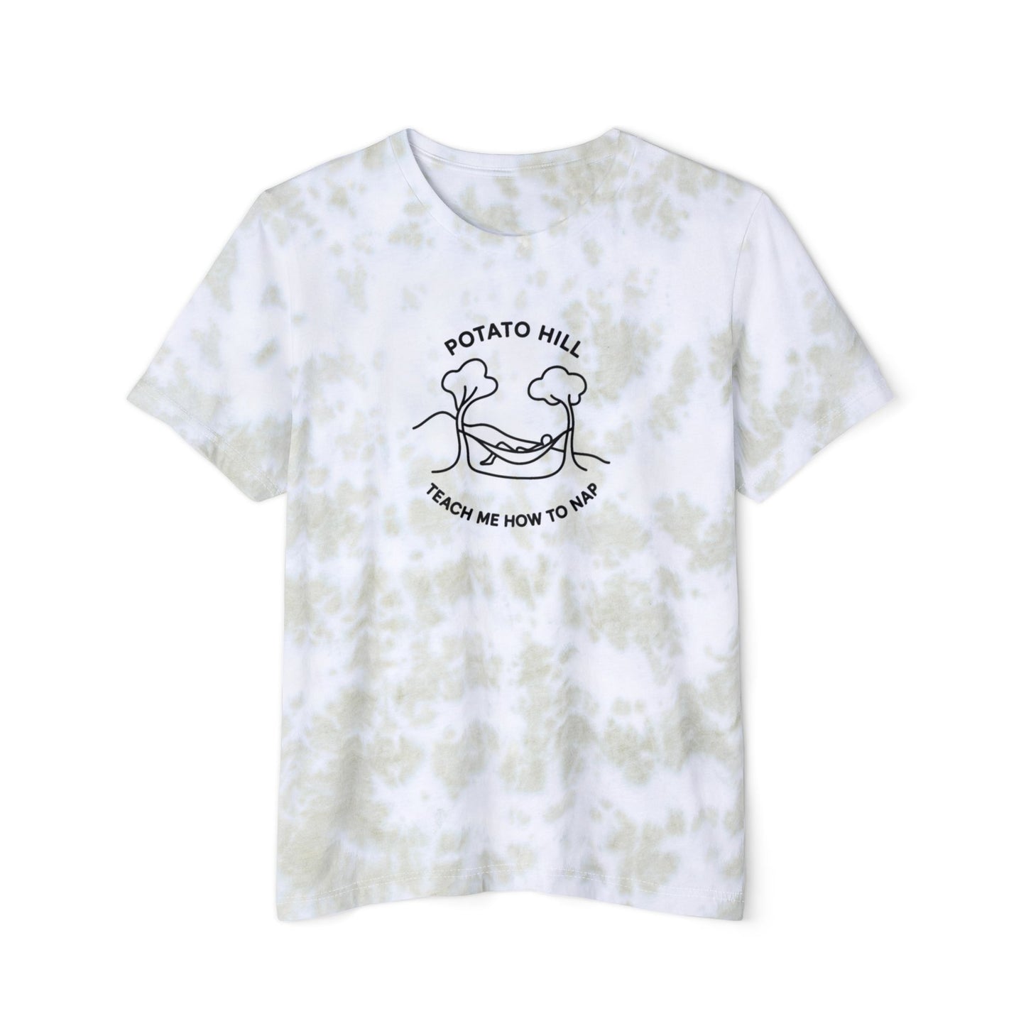 Potato Hill Tie-Dyed Unisex T-Shirt, Casual Fashion Tee, Unique Summer Top, Music Festival Shirt, Gift for Friends