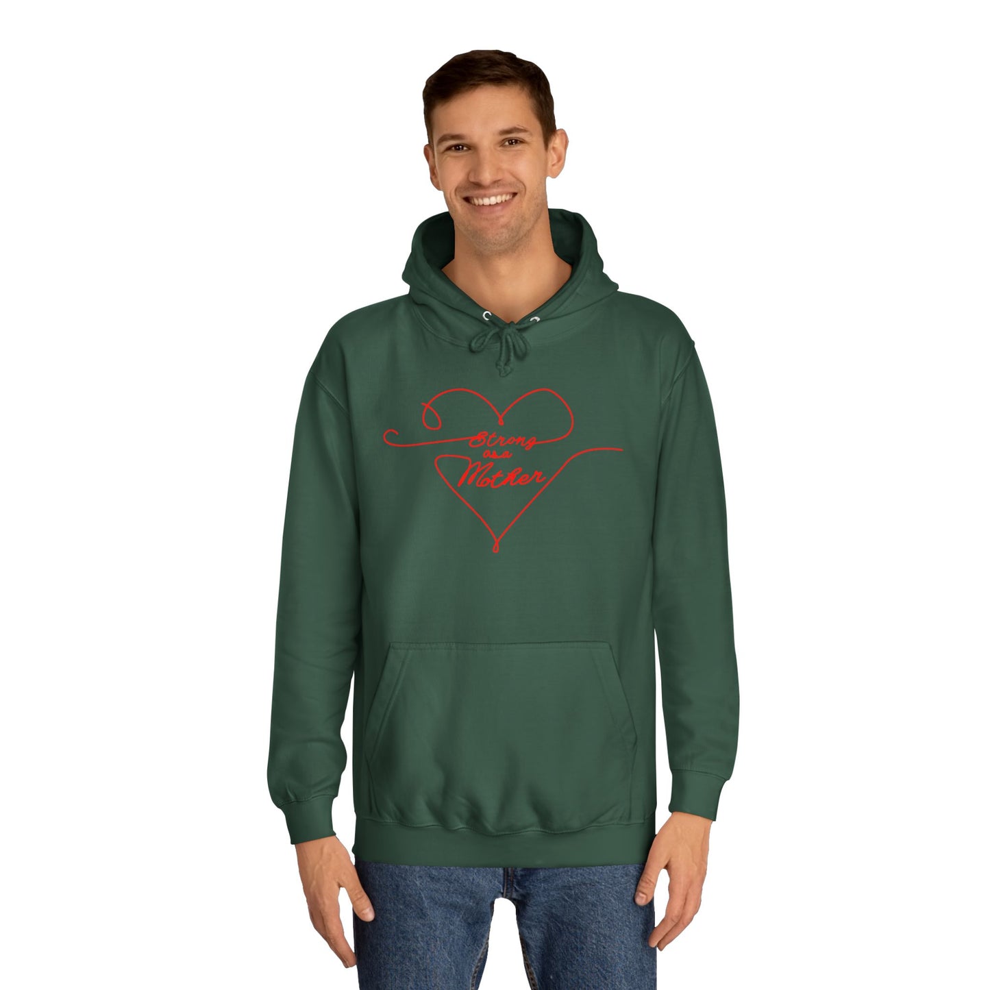 Unisex Strong as a Mother Love Lines Motherhoodie