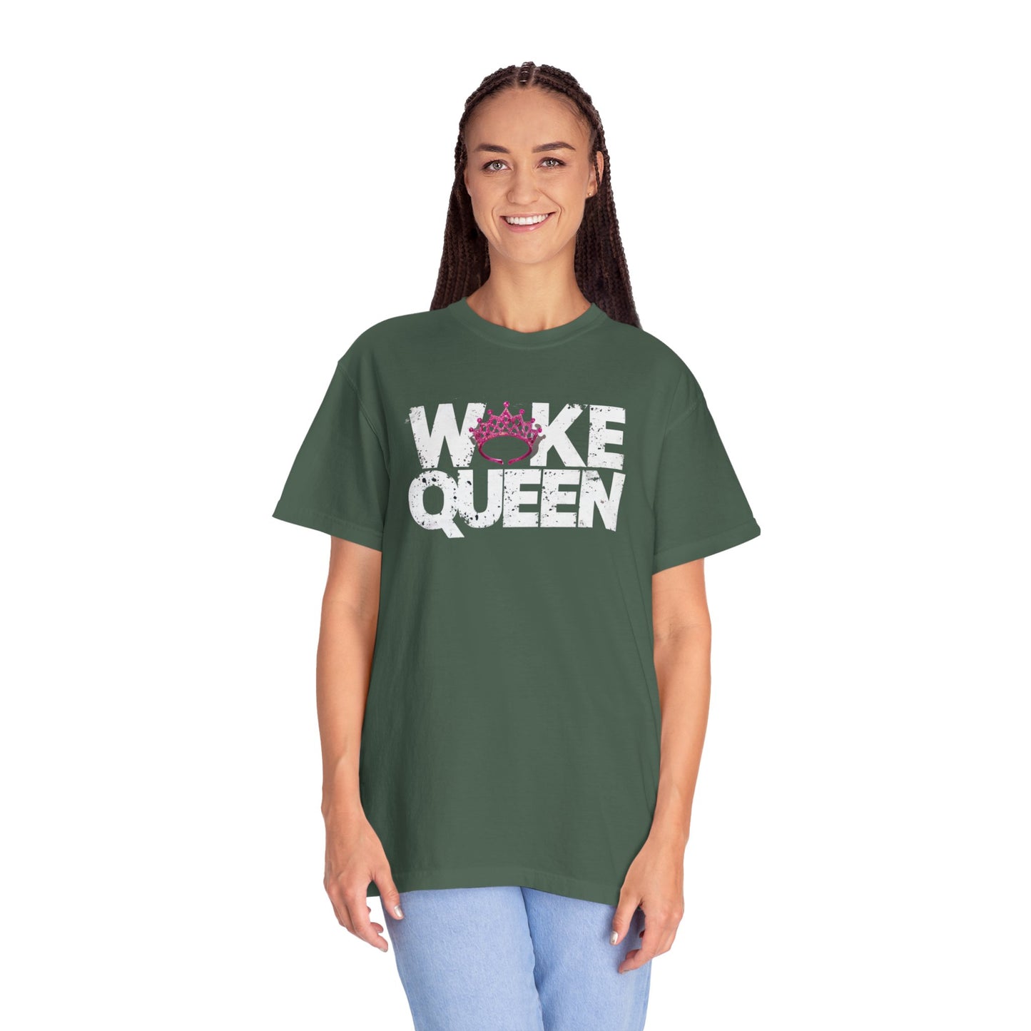 Unisex WOKE QUEEN Tiara Style Garment-Dyed T-shirt