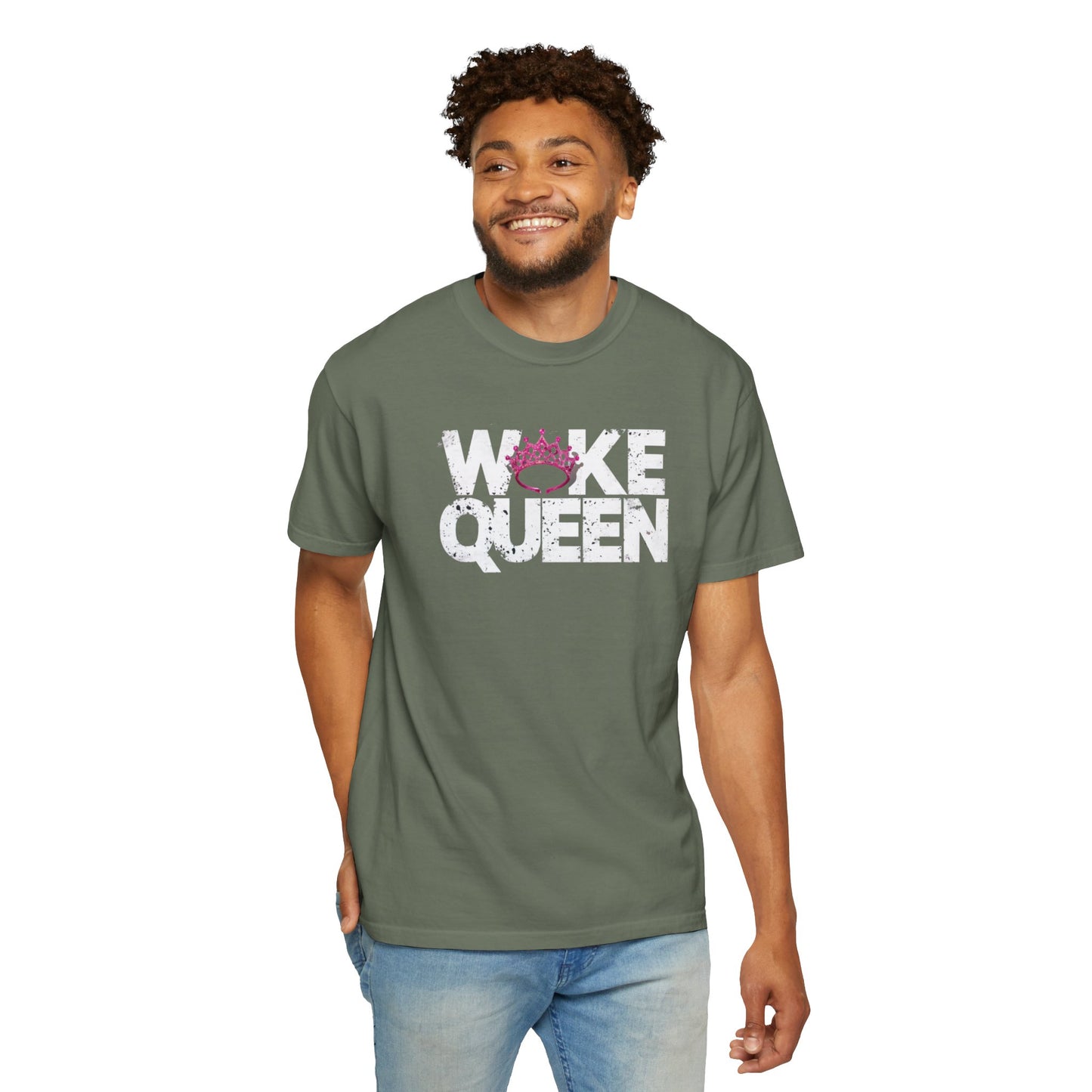 Unisex WOKE QUEEN Tiara Style Garment-Dyed T-shirt
