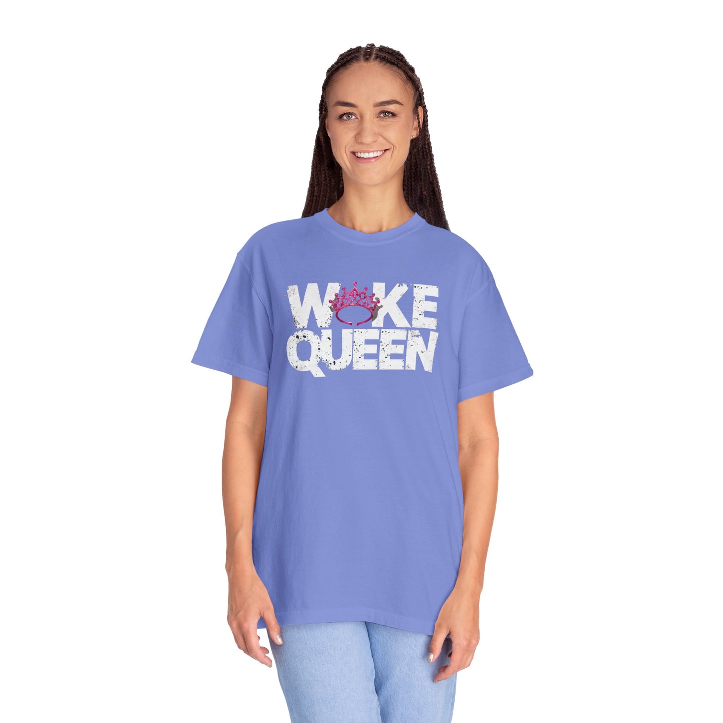 Unisex WOKE QUEEN Tiara Style Garment-Dyed T-shirt