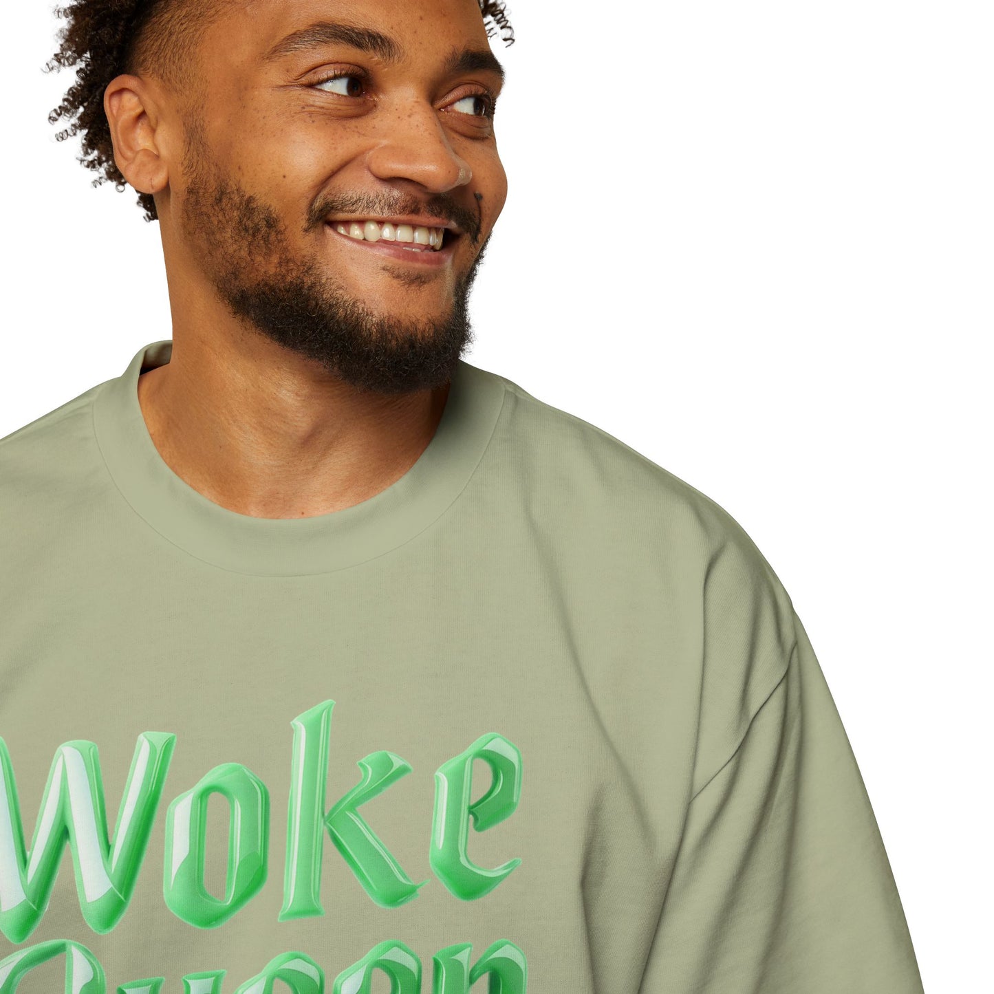 Unisex Heavy Oversized Woke Queen Green Tee