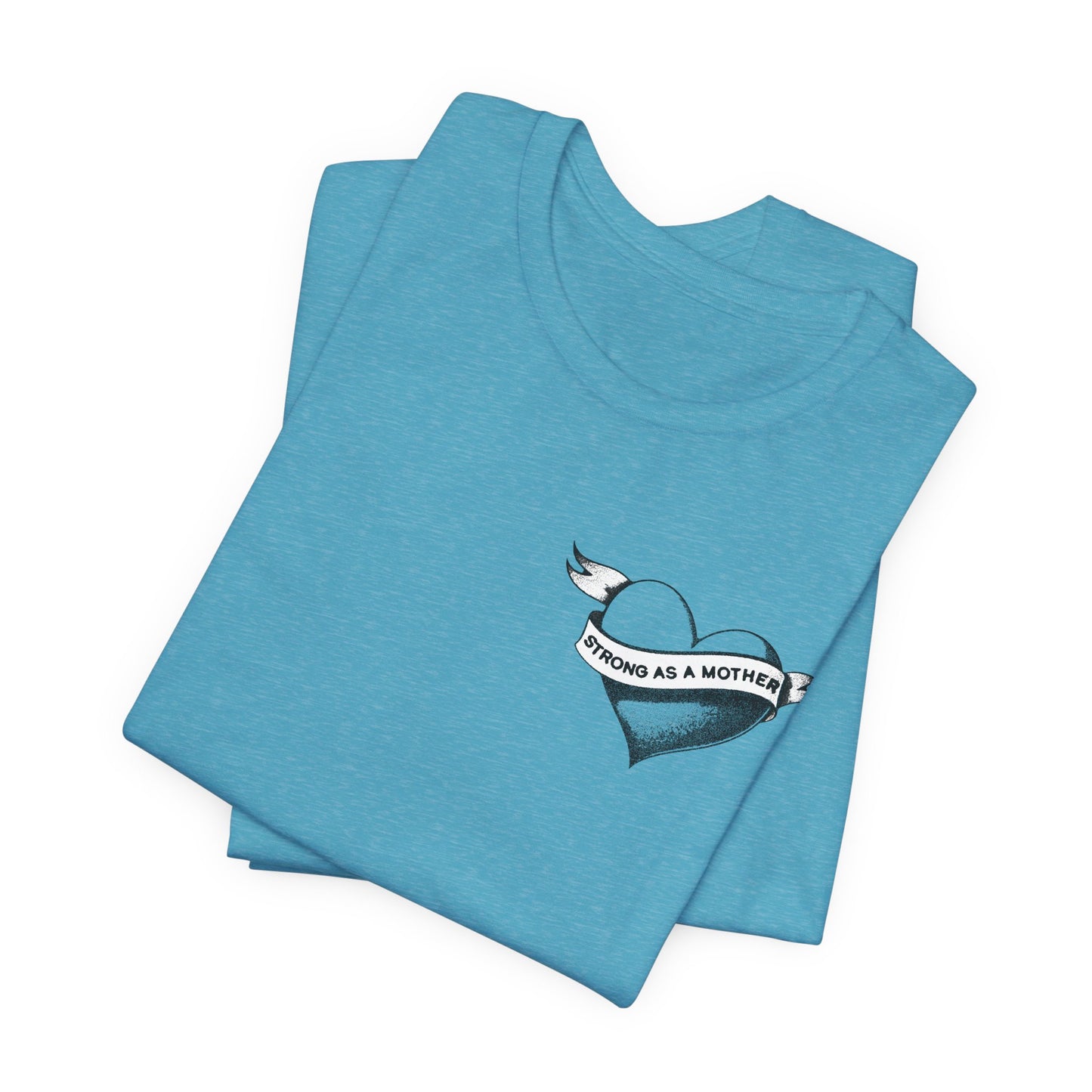 Unisex Strong as a Mother Rockabilly Heart Jersey Short Sleeve Tee