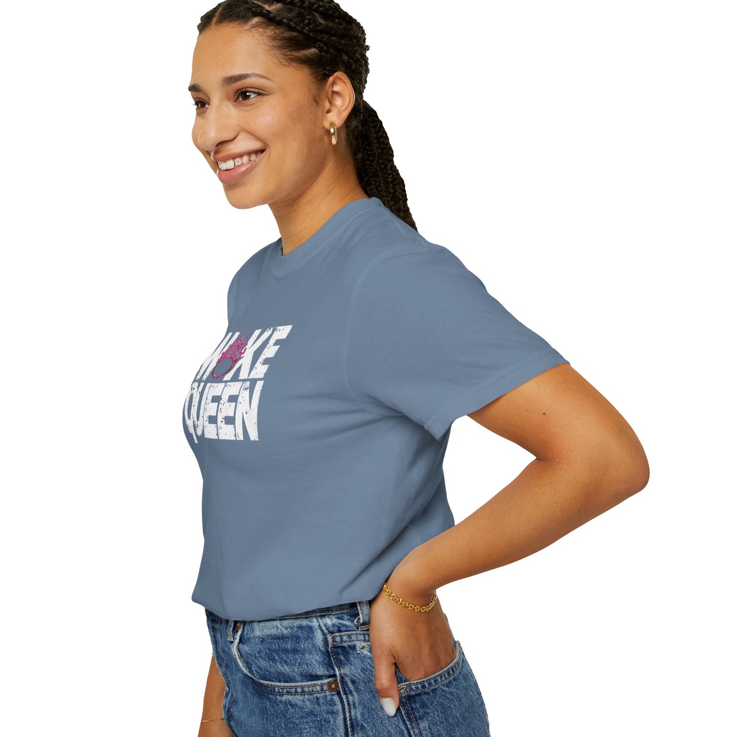 Unisex WOKE QUEEN Tiara Style Garment-Dyed T-shirt