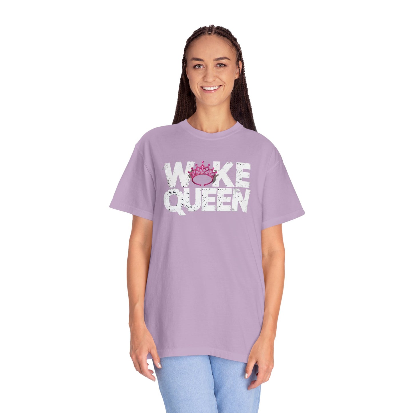 Unisex WOKE QUEEN Tiara Style Garment-Dyed T-shirt