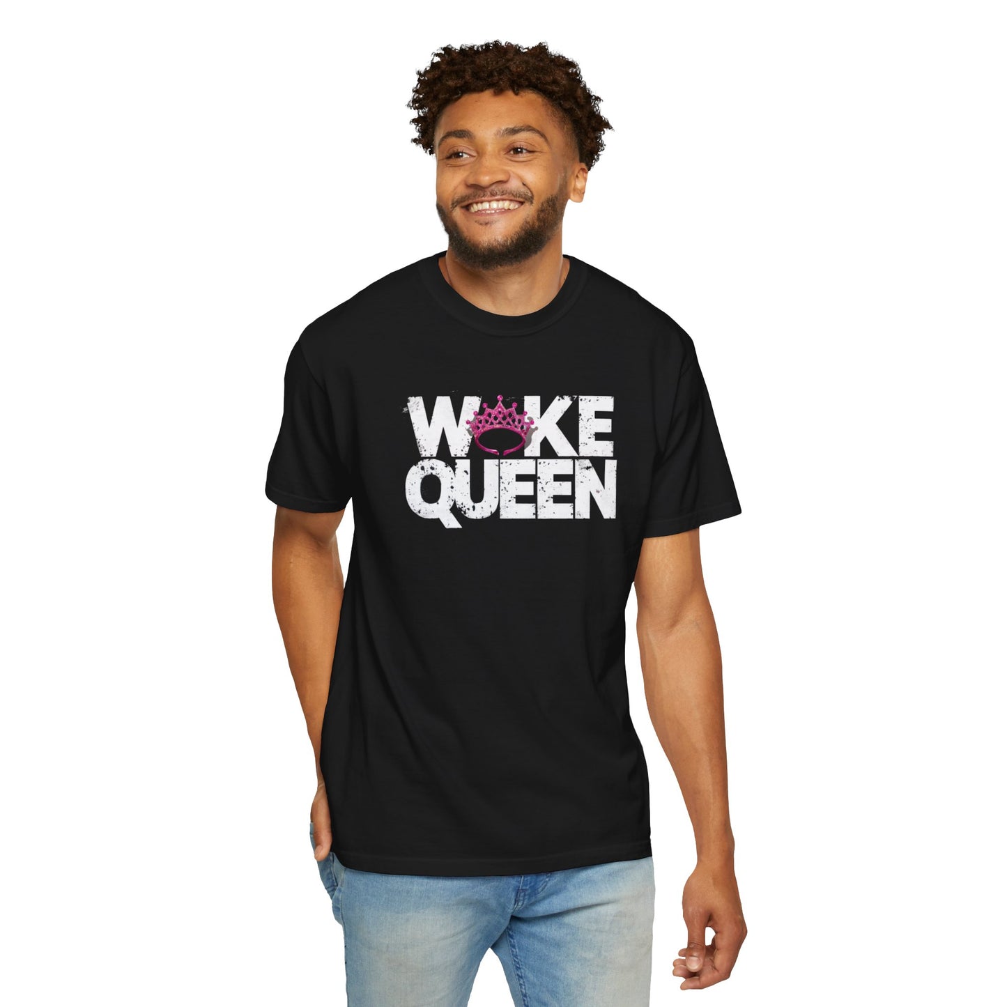 Unisex WOKE QUEEN Tiara Style Garment-Dyed T-shirt