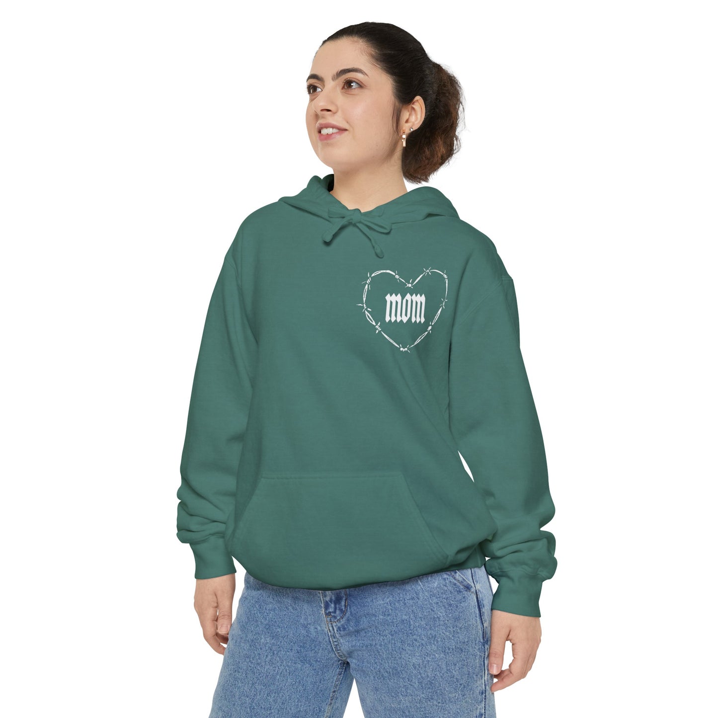 I Heart Mom Unisex Garment-Dyed MotherHoodie