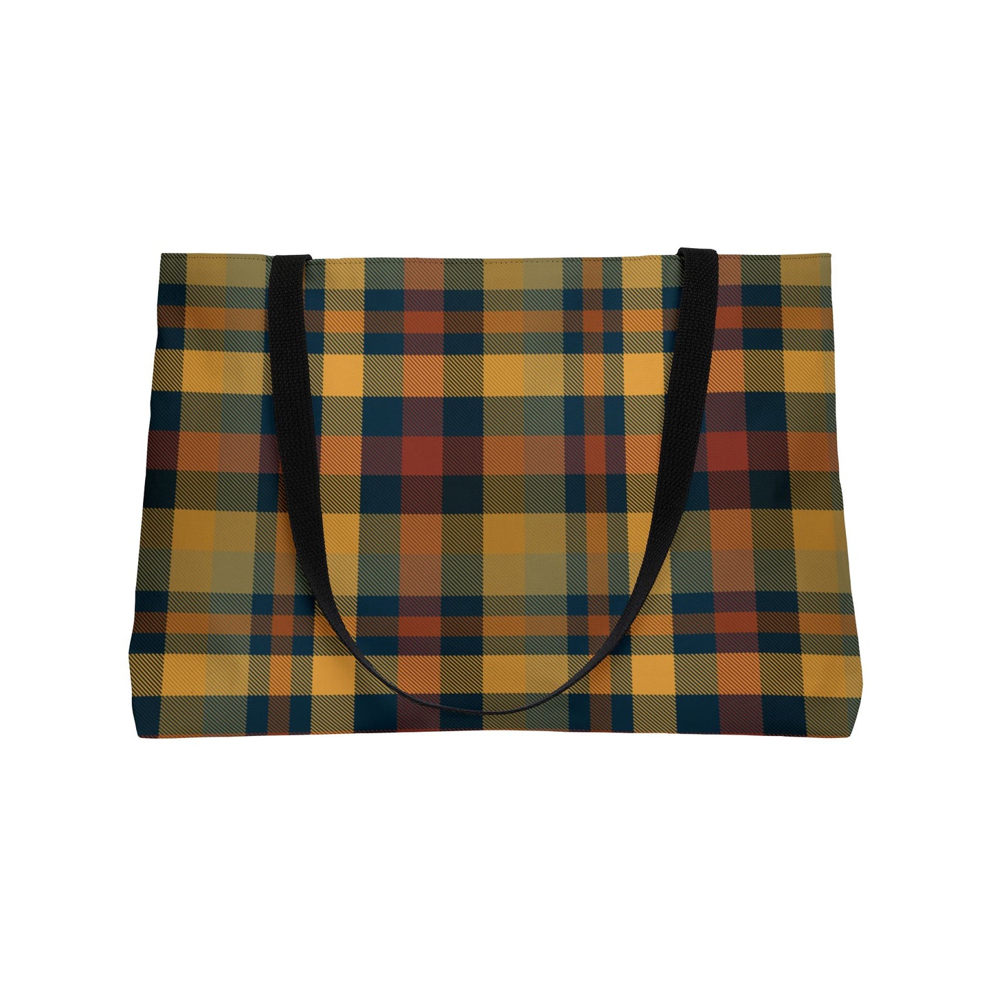 Earthtone Plaid Weekender Tote Bag